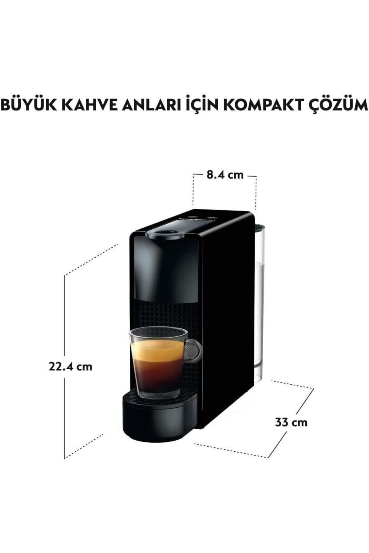 دستگاه اسپرسو و کاپوچینو قهوه ساز مینی C30 ESSENZA مشکی اورجینال Nespresso