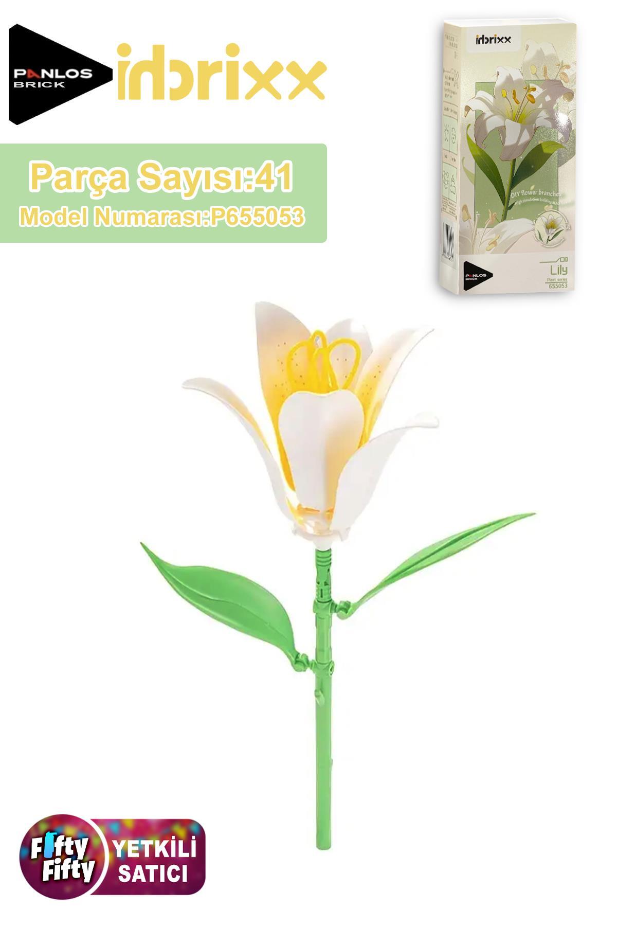 لگو و اسباب بازی های ساخت محور ست ساختمانی 41 تکه گل زنبق تزئینی کلکسیونی سری PANLOS FFP655053 از ترکیه Vagonlife