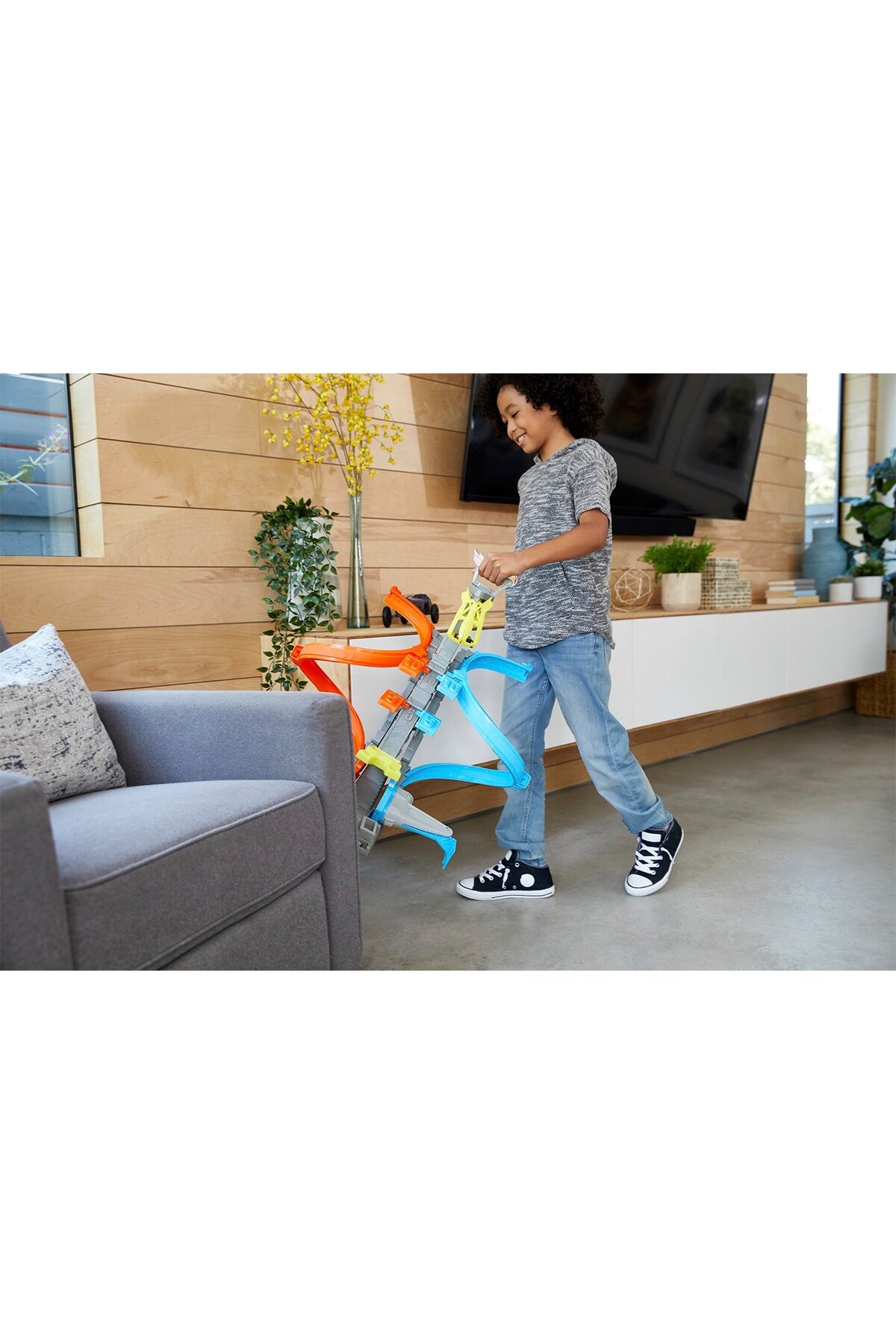 اسباب بازی های فیگور دیگر ست مسابقه هیجان انگیز پرواز عمودی GRW39 از ترکیه HOT WHEELS