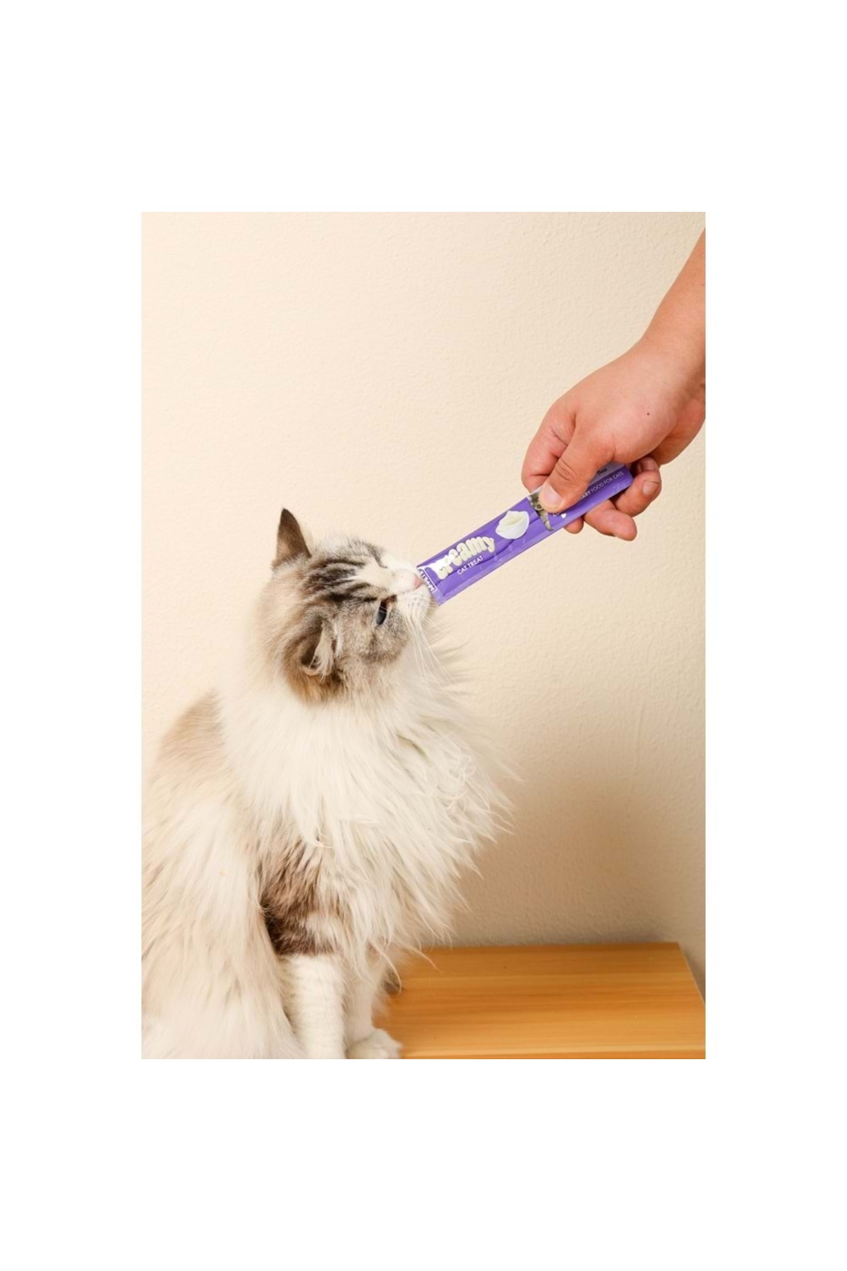 تشویقی کرمی گربه ام‌پتس M-PETS Creamy، ۳ بسته ماهی تن و ۳ بسته خرچنگ، ۶×۱۵ گرم