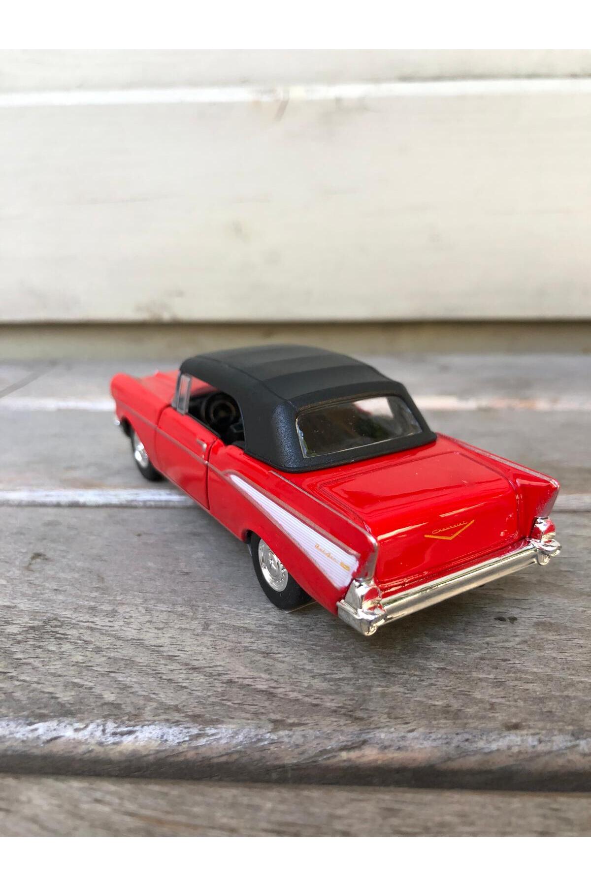مدل خودرو WELLY 1957 CHEVROLET BEL AIR DIECAST METAL CAR MODEL TOY PULL DROP 12 CM اورجینال scntoys