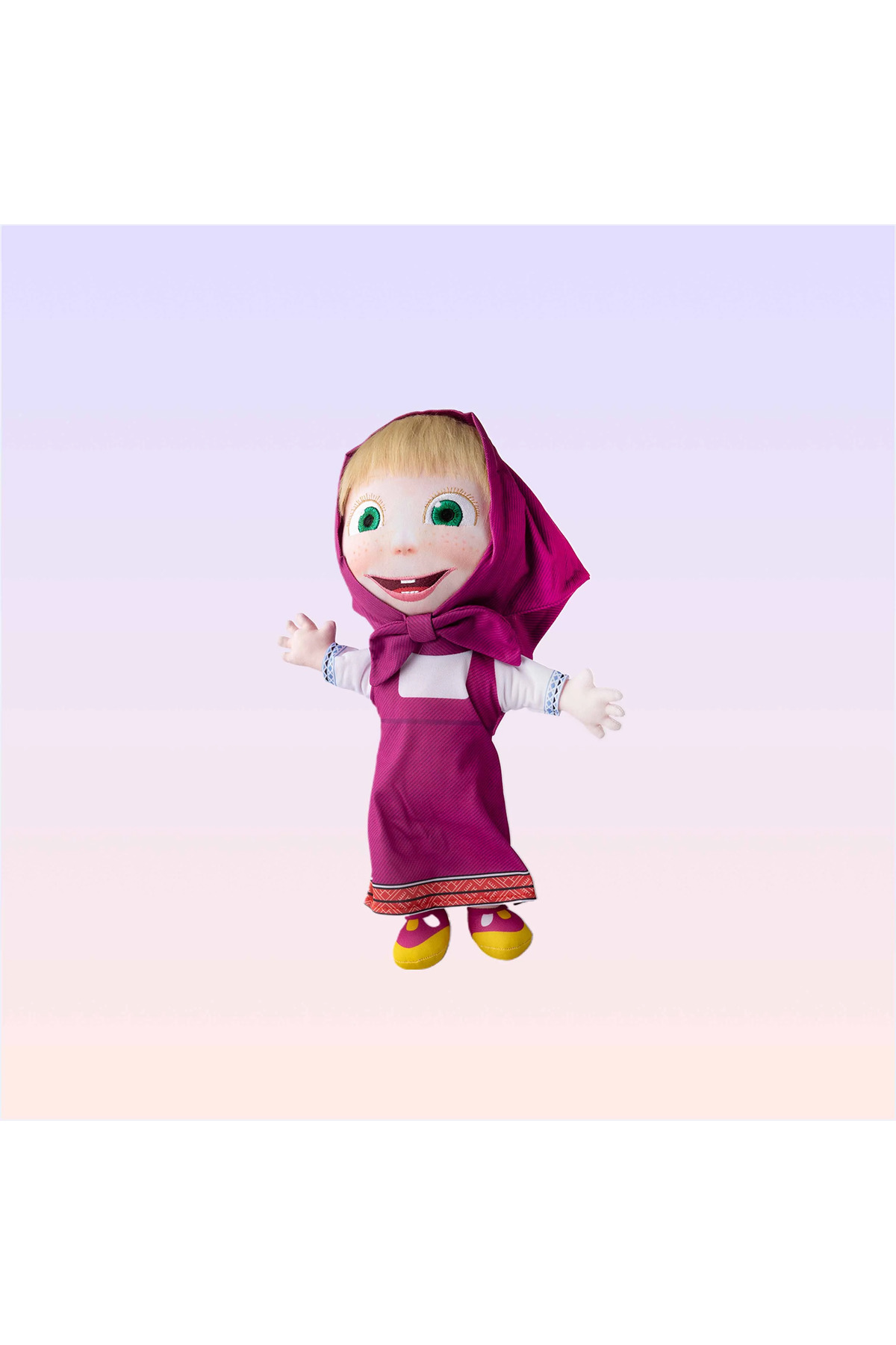 اسباب بازی های پشمی مخمل دار کوچک ماشا 25 سانتی متر و خرس The Land Of Legends