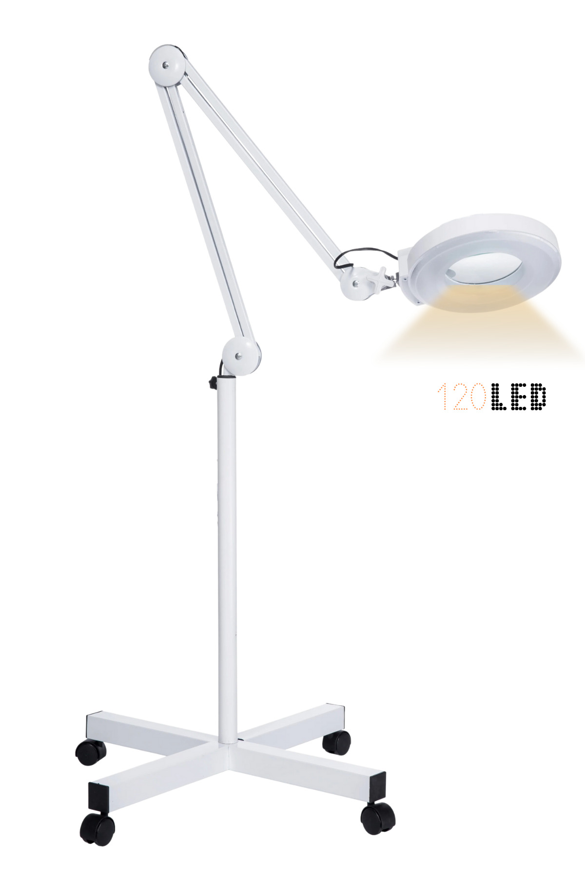 دستگاه شستشوی صورت ذره بین چراغ LED با پایه حلقه و چرخ 5 اینچ برابر بزرگتر TODOM