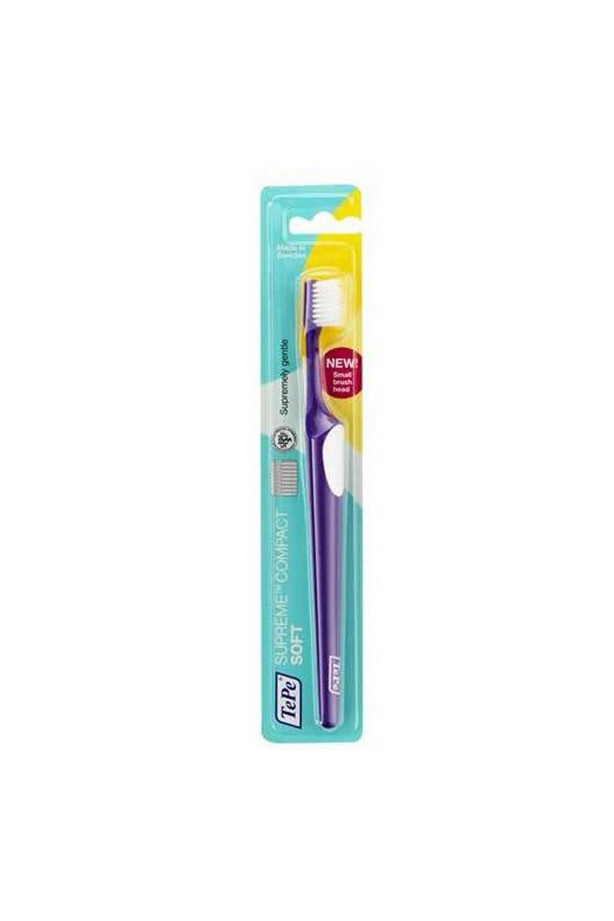 مسواک دستی نرم Supreme Compact T 202 با طراحی فشرده و کارآمد TePe