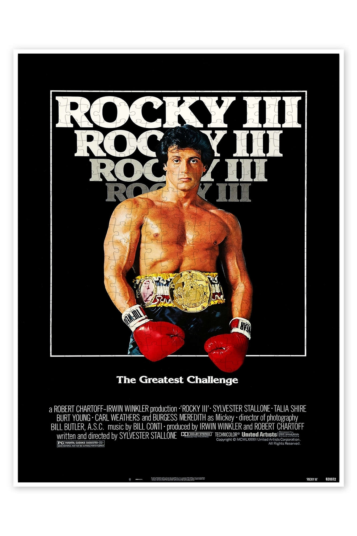 پازل ROCKY III 500 PIECE PUZZLE اره منبت کاری مویی با موضوع فیلم کلاسیک از ترکیه Jeronkarji