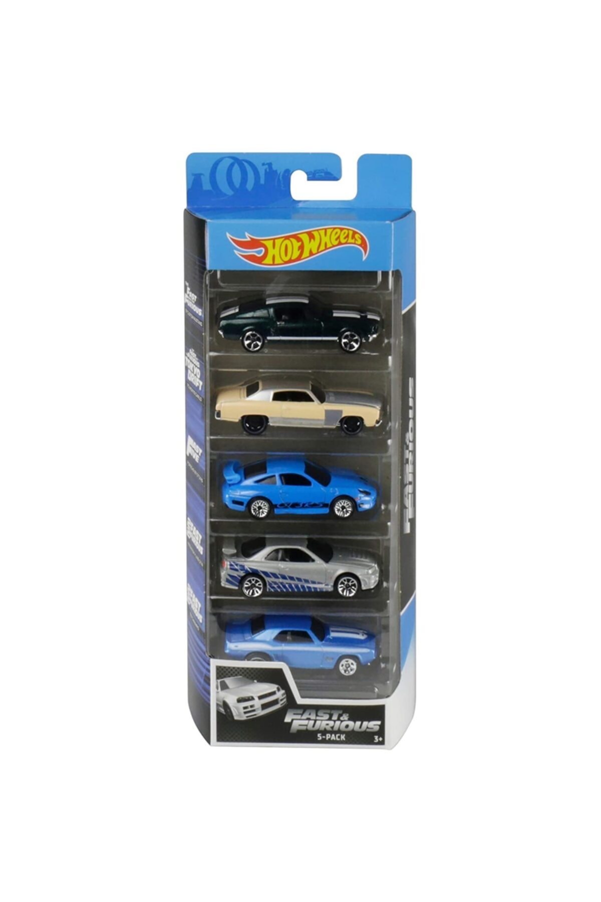 ماشین اسباب بازی 5 CAR تنظیم سریع و خشمگین نیسان SKYLINE GT R هات ویلز اورجینال HOT WHEELS