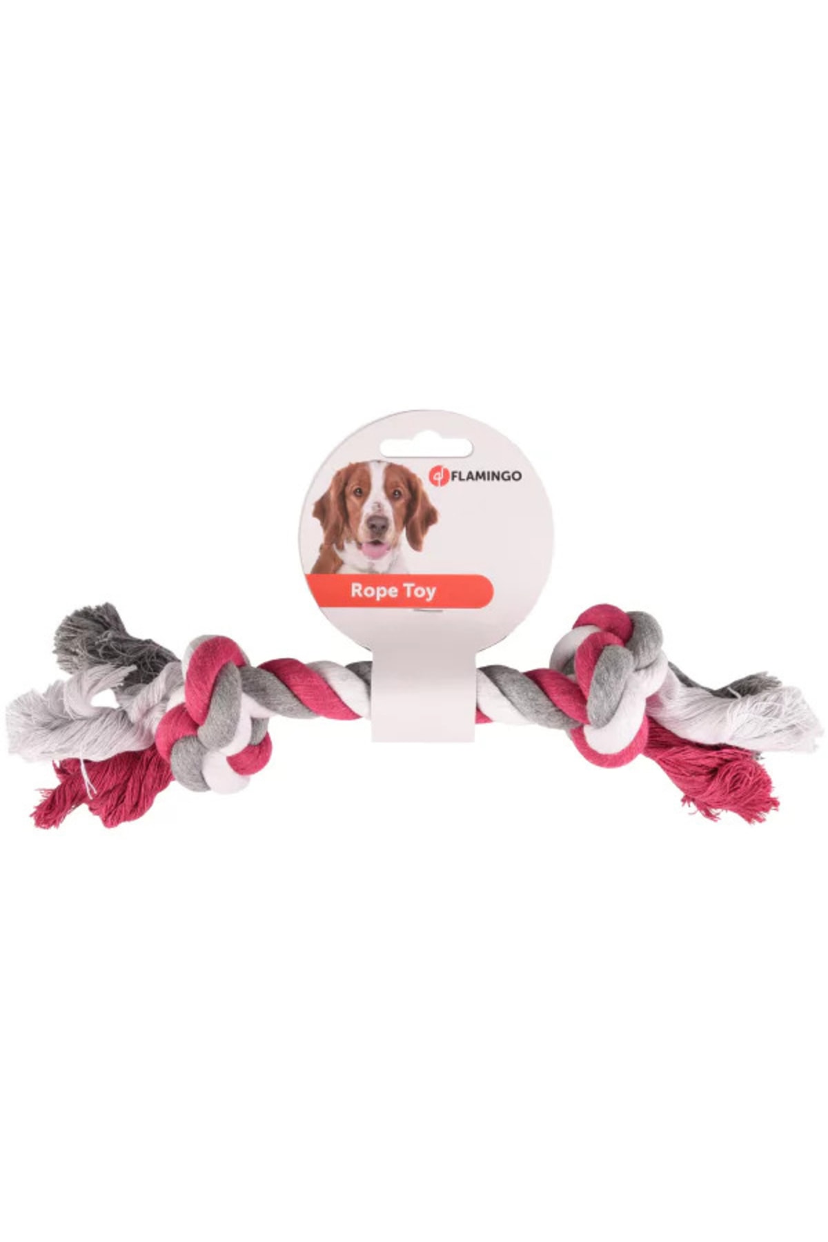 اسباب‌بازی طنابی سگ فلامینگو Flamingo، دوگره، چندرنگ، ۴۵ سانتی‌متر، XXL