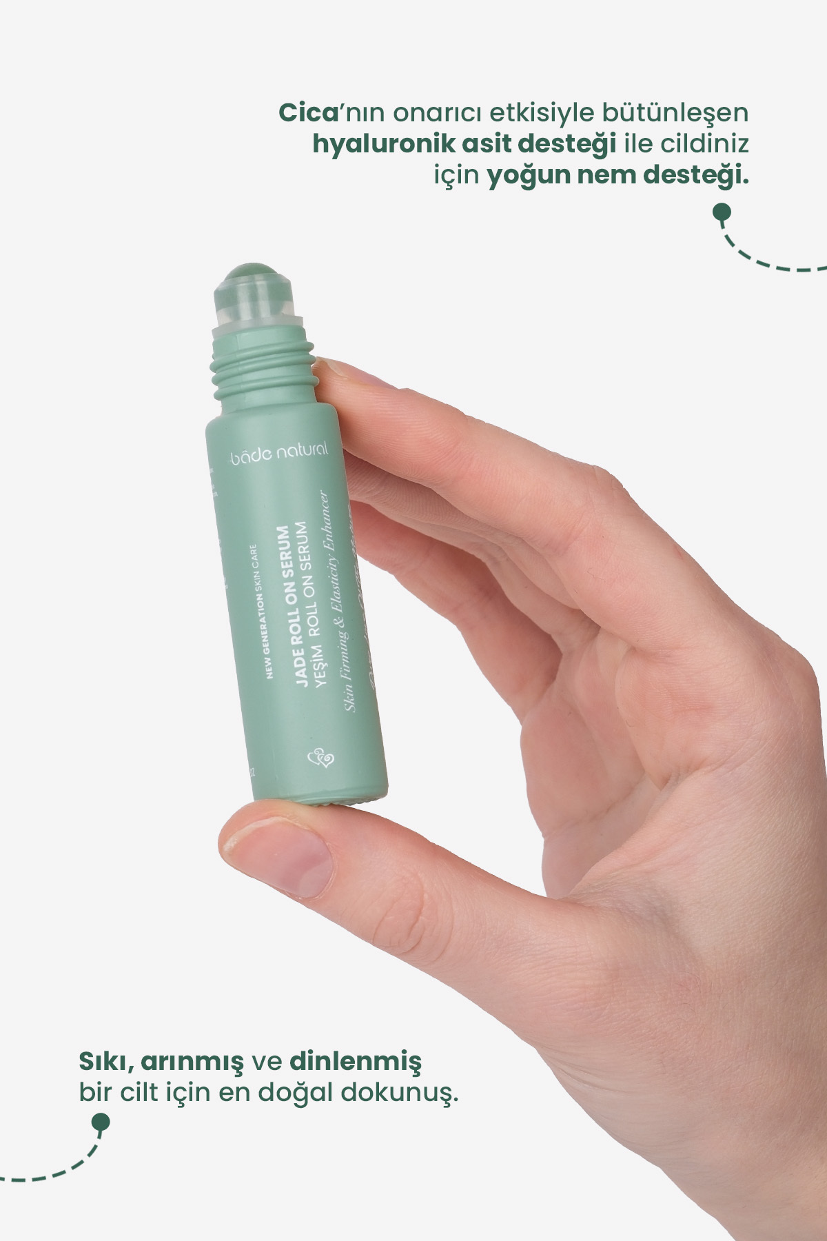 سرم چشم ماساژور طبیعی با سنگ یشم 10 میلی لیتر بادا ناتورال Bade Natural