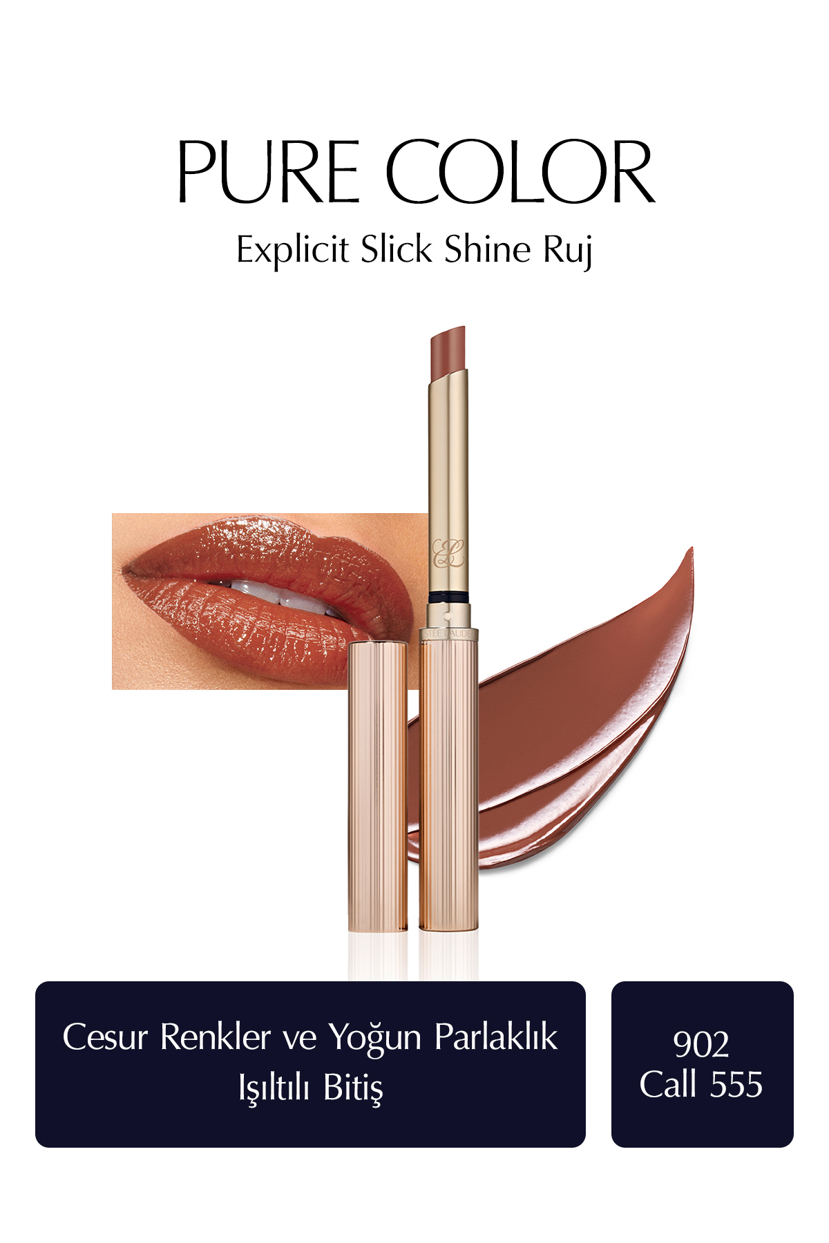 روژ لب مات رنگ 902 با نام CALL 555 استی لادر Estee Lauder