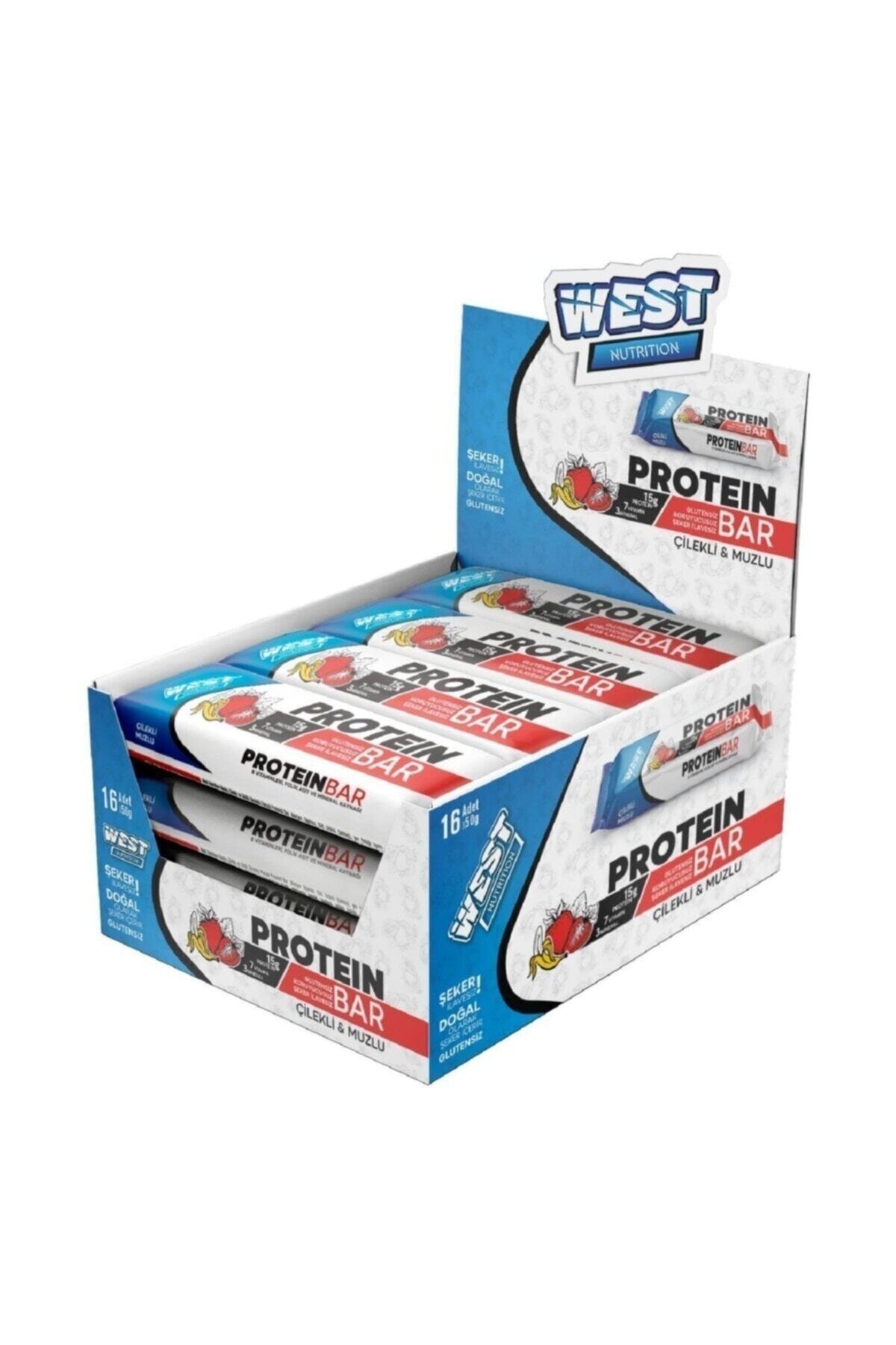 پروتئین بار توت فرنگی میله پروتئینی 16 عدد X 50 گرم اورجینال West Nutrition