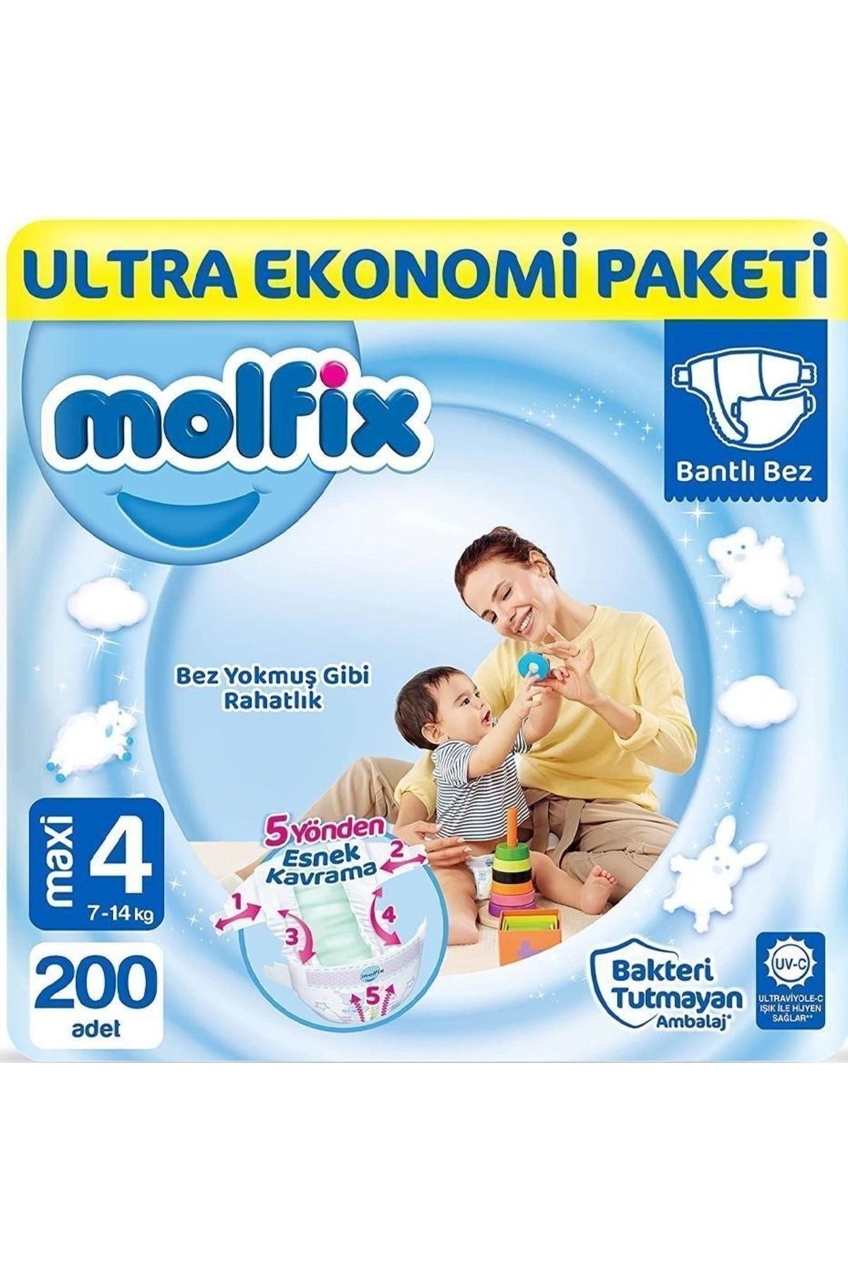 پوشک بچه ULTRA OPPORTUNITY PACKAGE MAXI 4 NO. 100 PC اورجینال Molfix
