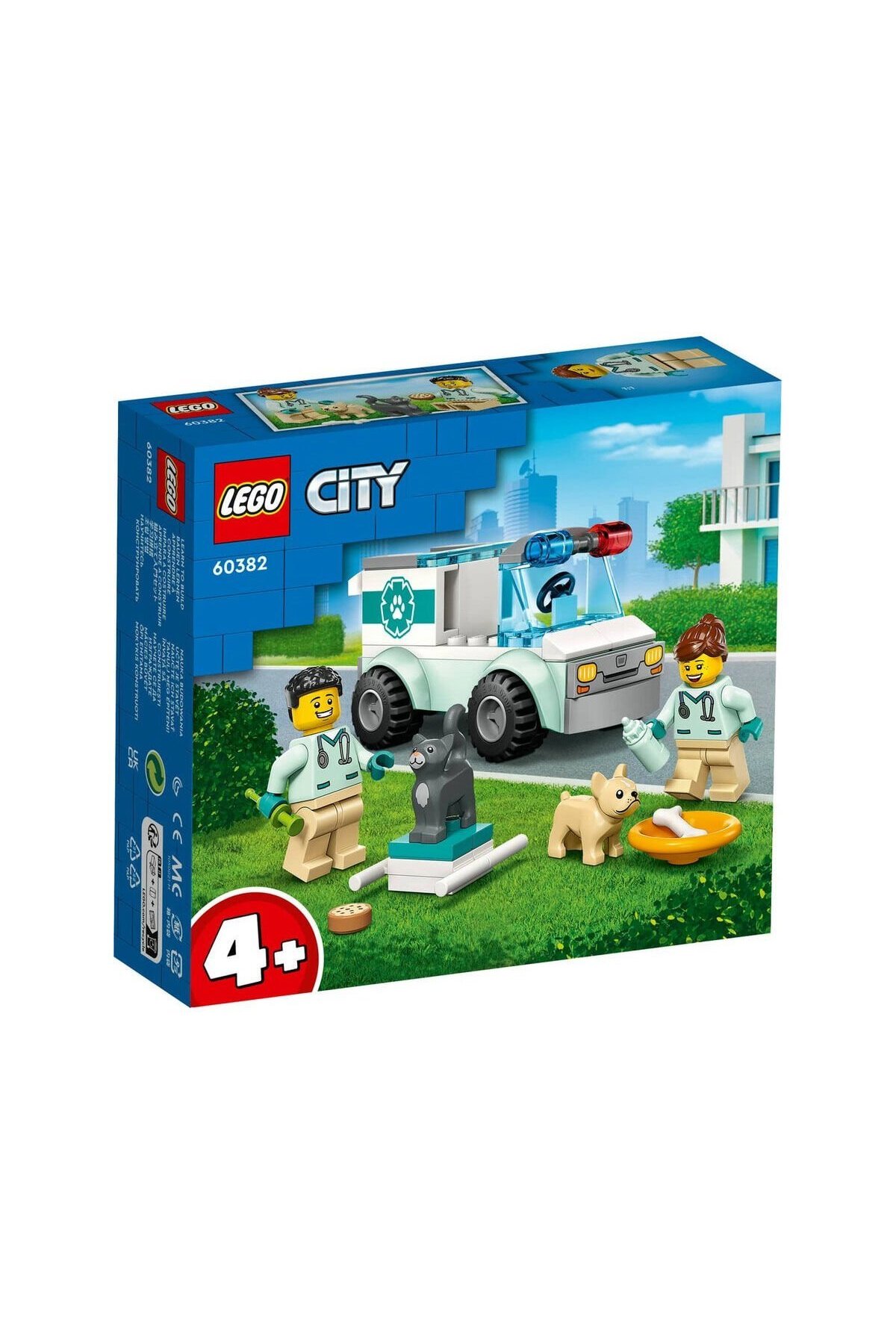 لگو و اسباب بازی های ساخت محور FABBATOYS 60382 LEGO CITY VETERINARY RESCUE VEHICLE 58 قطعه +4 سن اورجینال LEGO