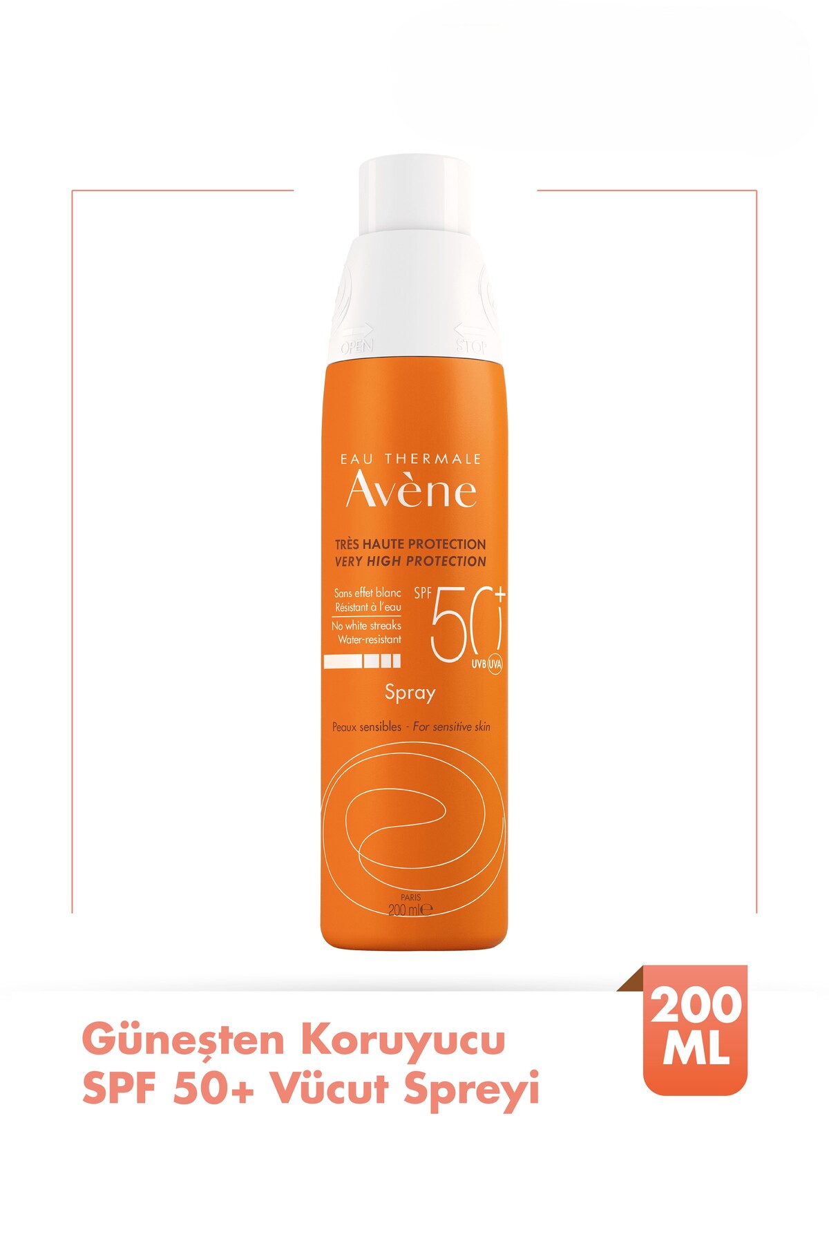 کرم ضد آفتاب بدن SUN SPRAY SPF50+ 200 میل Avene