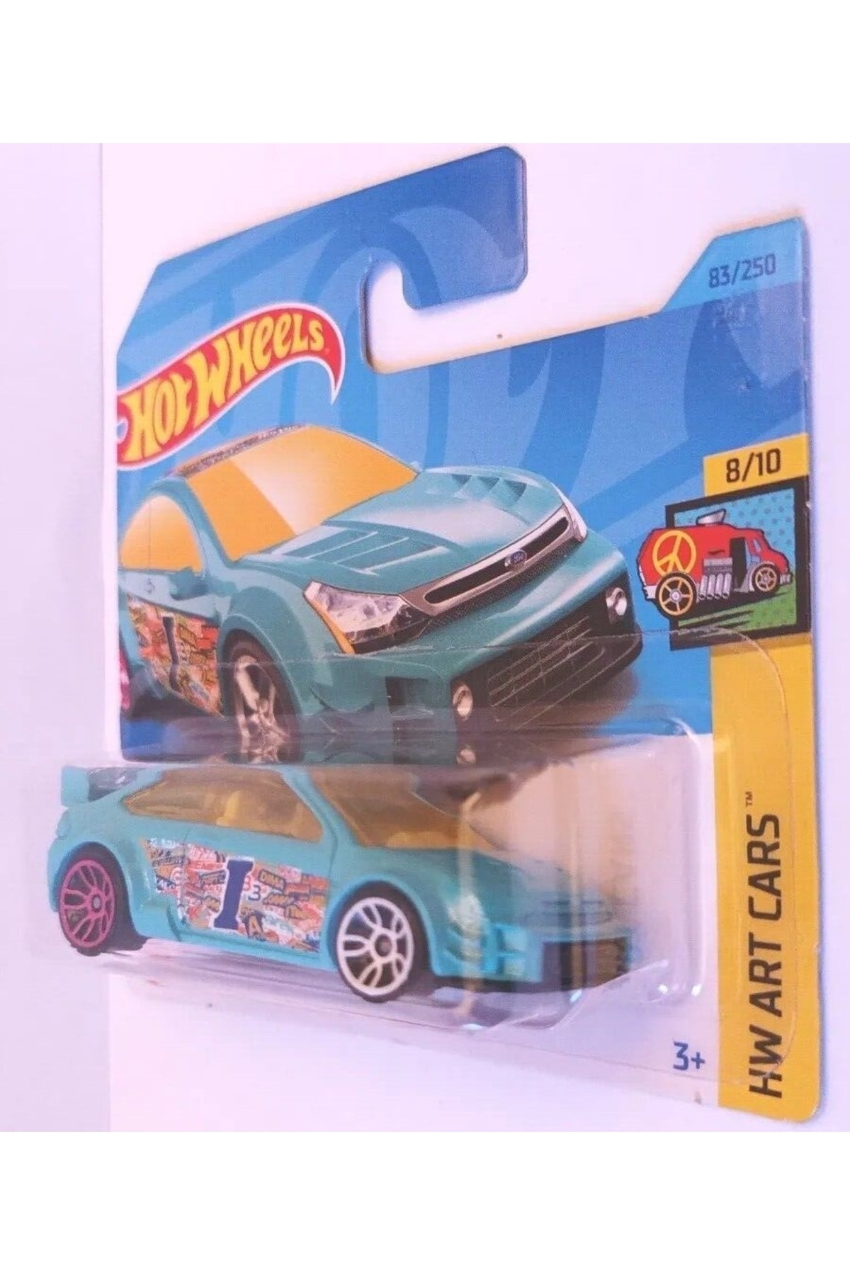 ماشین اسباب بازی 08 فورد فوکوس HW ART CARS 2023 هات ویلز اورجینال HOT WHEELS