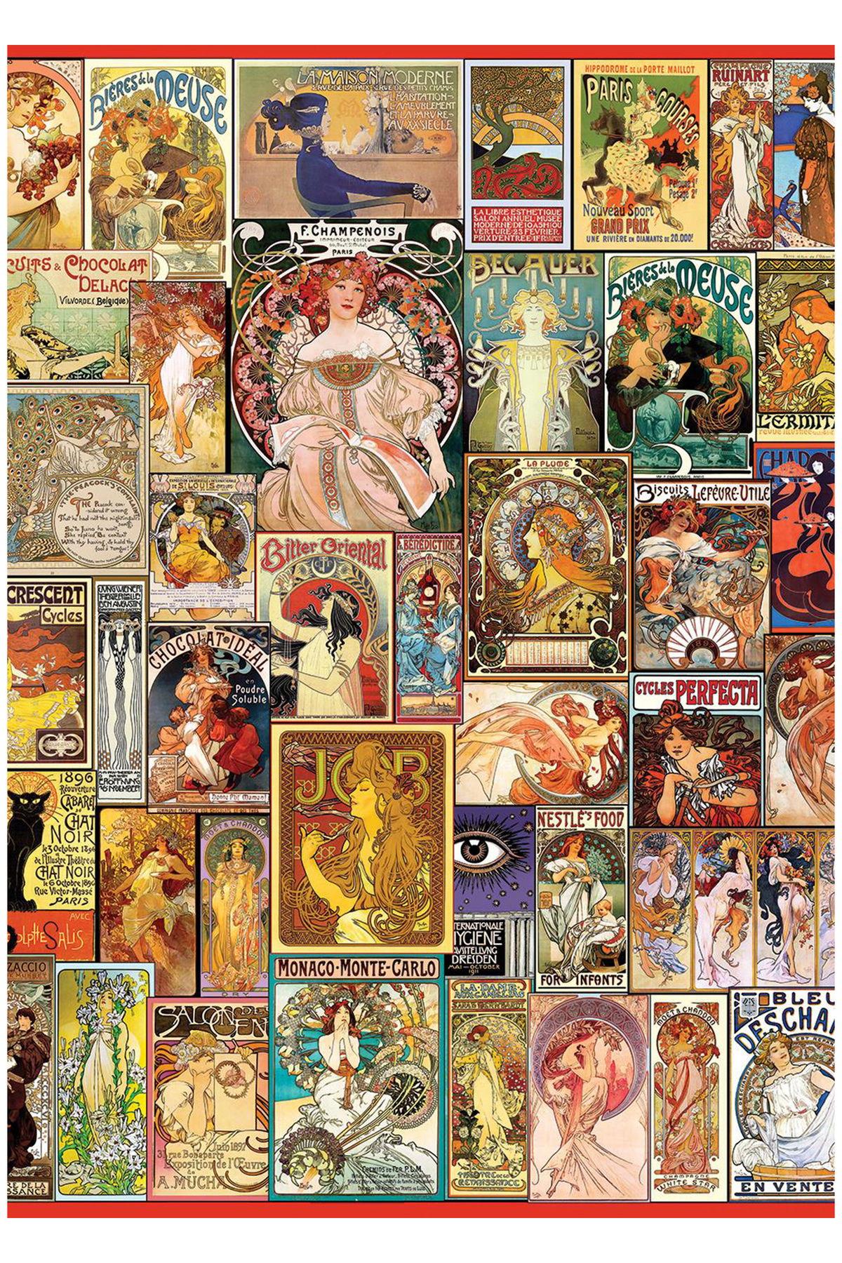 اشیاء دکوراتیو و مجسمه ART NOUVEAU POSTER COLLAGE 1500 قطعه پازل اورجینال ارت Art Puzzle