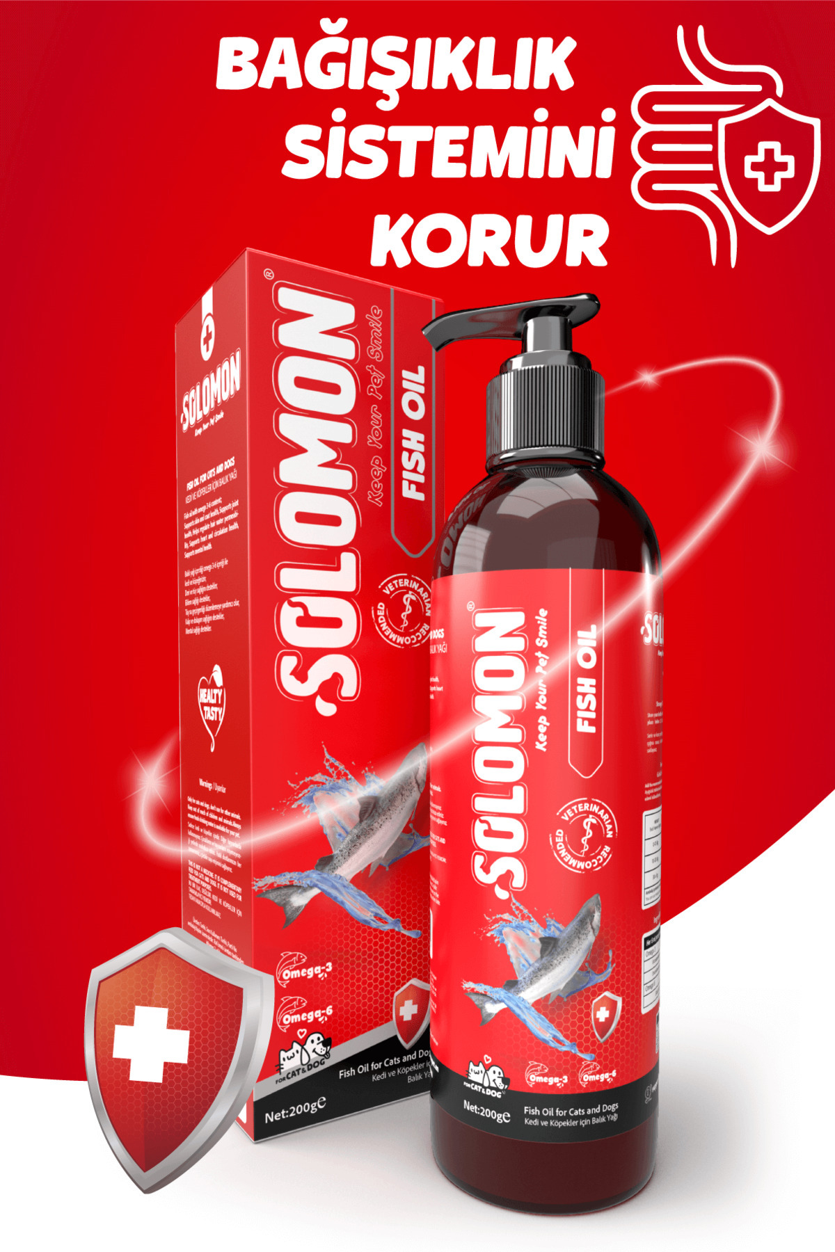 مجموعه سلامت سگ سولومون Solomon Power Set (روغن ماهی، Immune C و گلوکزامین)
