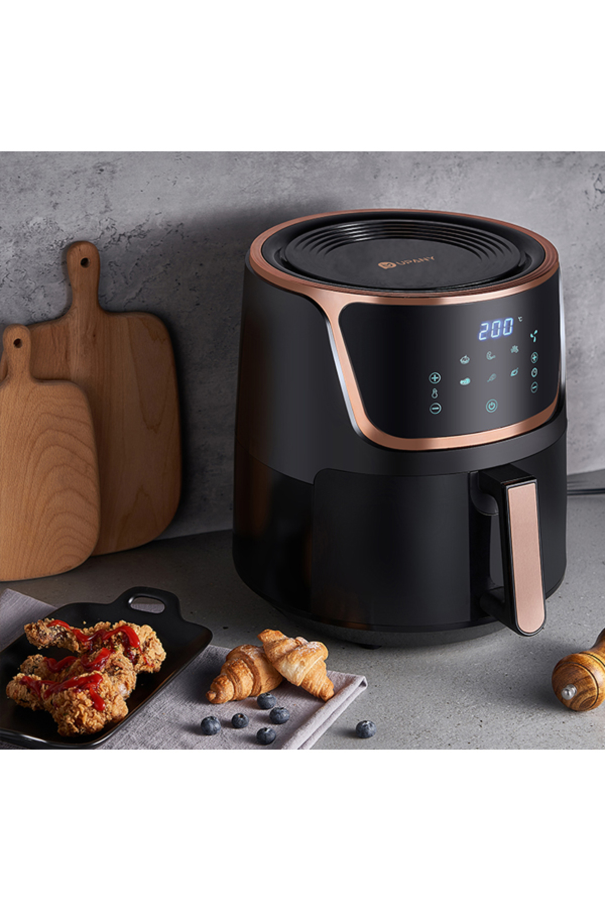 سرخ کن MI UPANY XXL AIR FRYER 6.5 L سازگار با بدون روغن مشکی اورجینال upany
