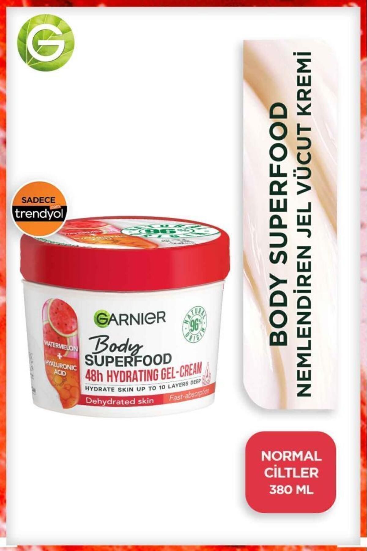 ست مراقبت پوست کرم بدن مرطوب کننده فوق العاده 2 BODY SUPERFOOD WATERMELON HYALURONIC ACID 380ML Garnier