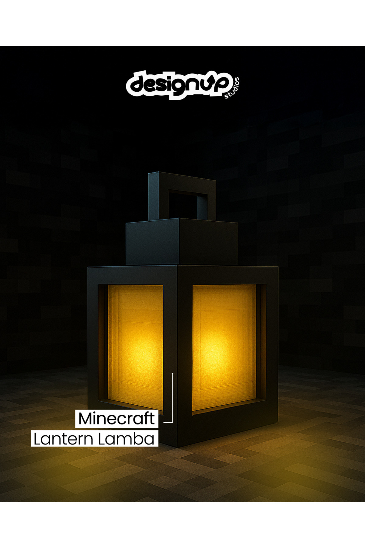 چراغ رومیزی و خواب لامپ فانوس MINECRAFT اورجینال Design Up Studios