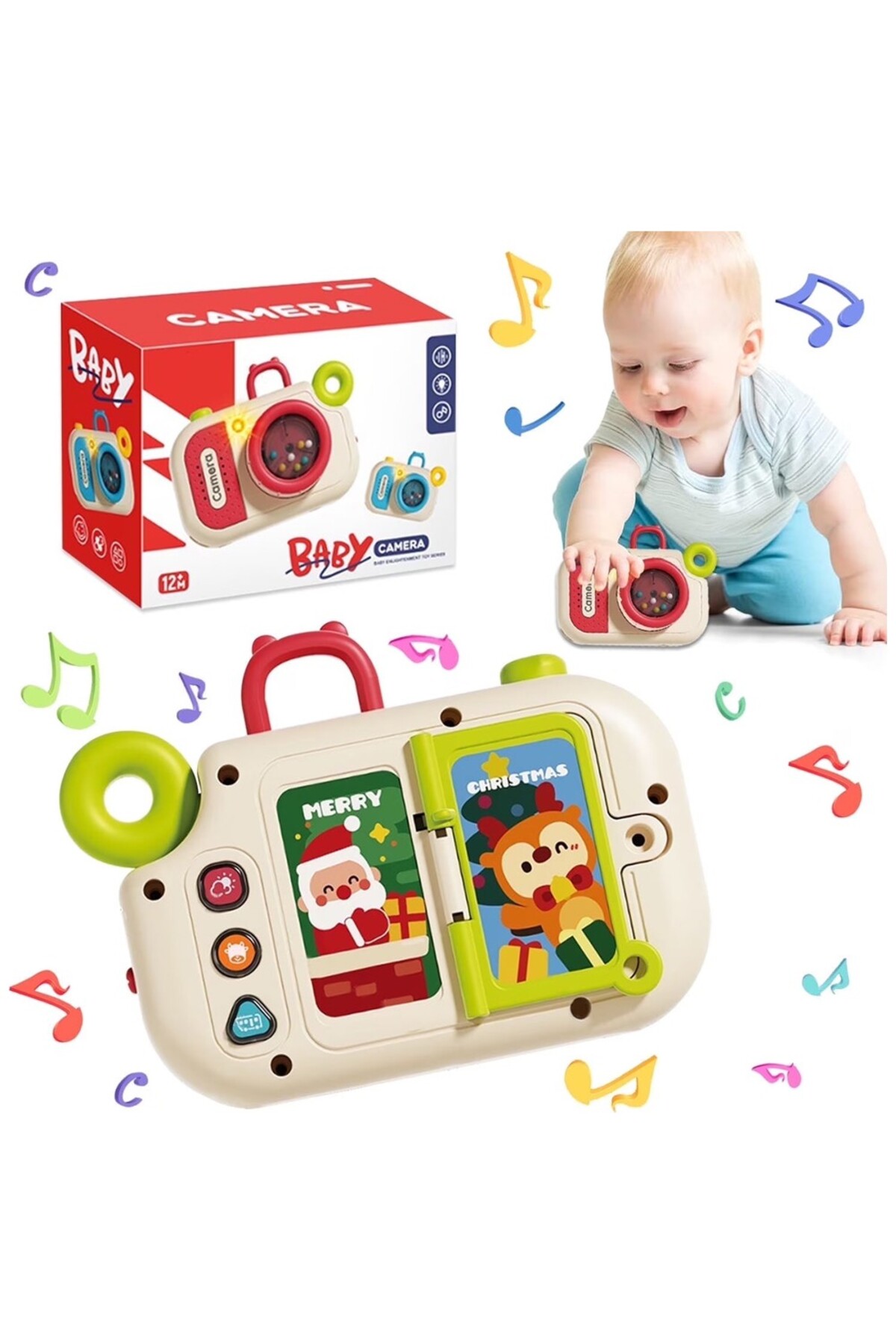 اسباب‌بازی حسی فعالیت نوزاد طرح دوربین لرنینگ فان LEARNING FUN شفاف
