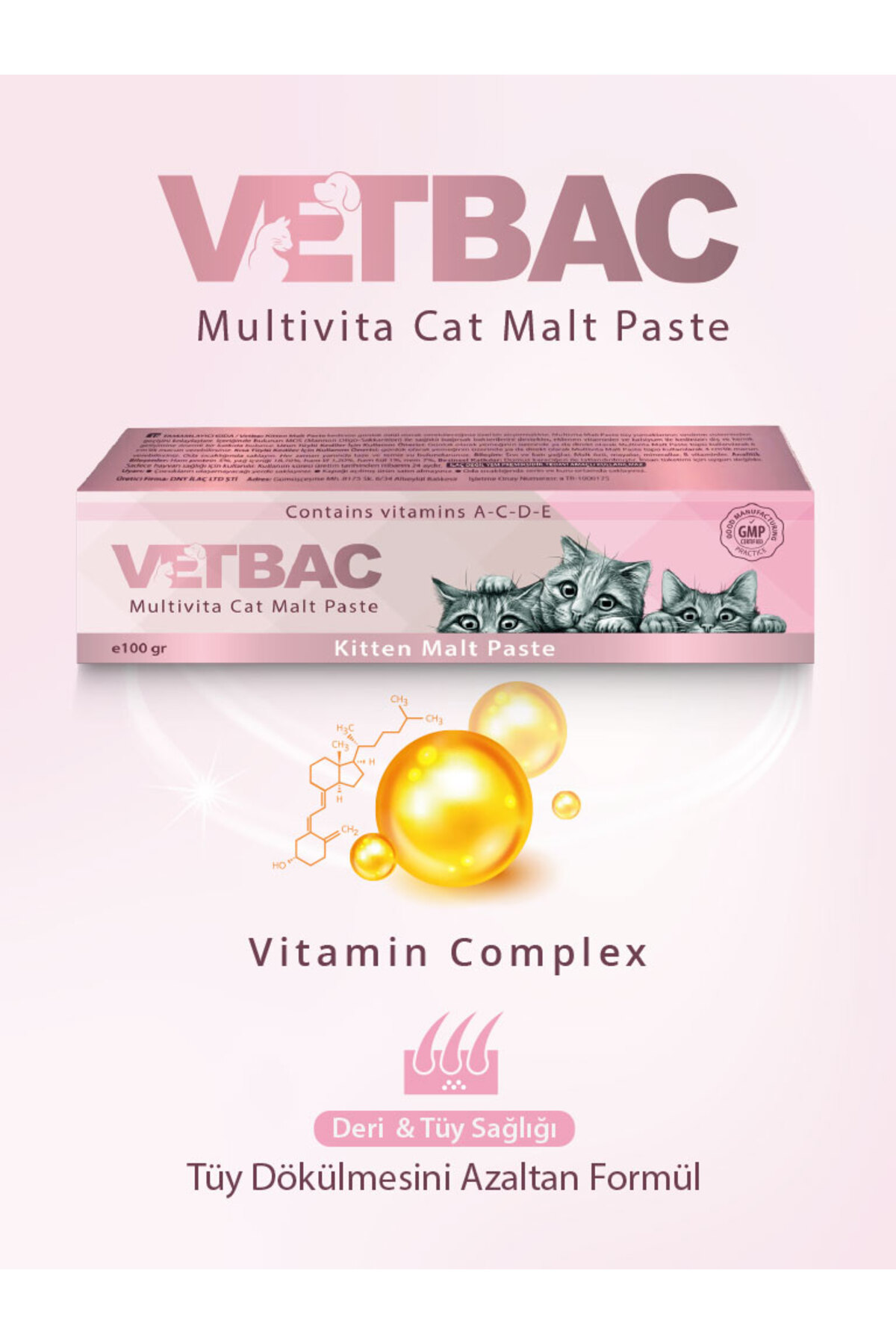 ویتامین بچه‌گربه وت‌بک VETBAC، خمیری
