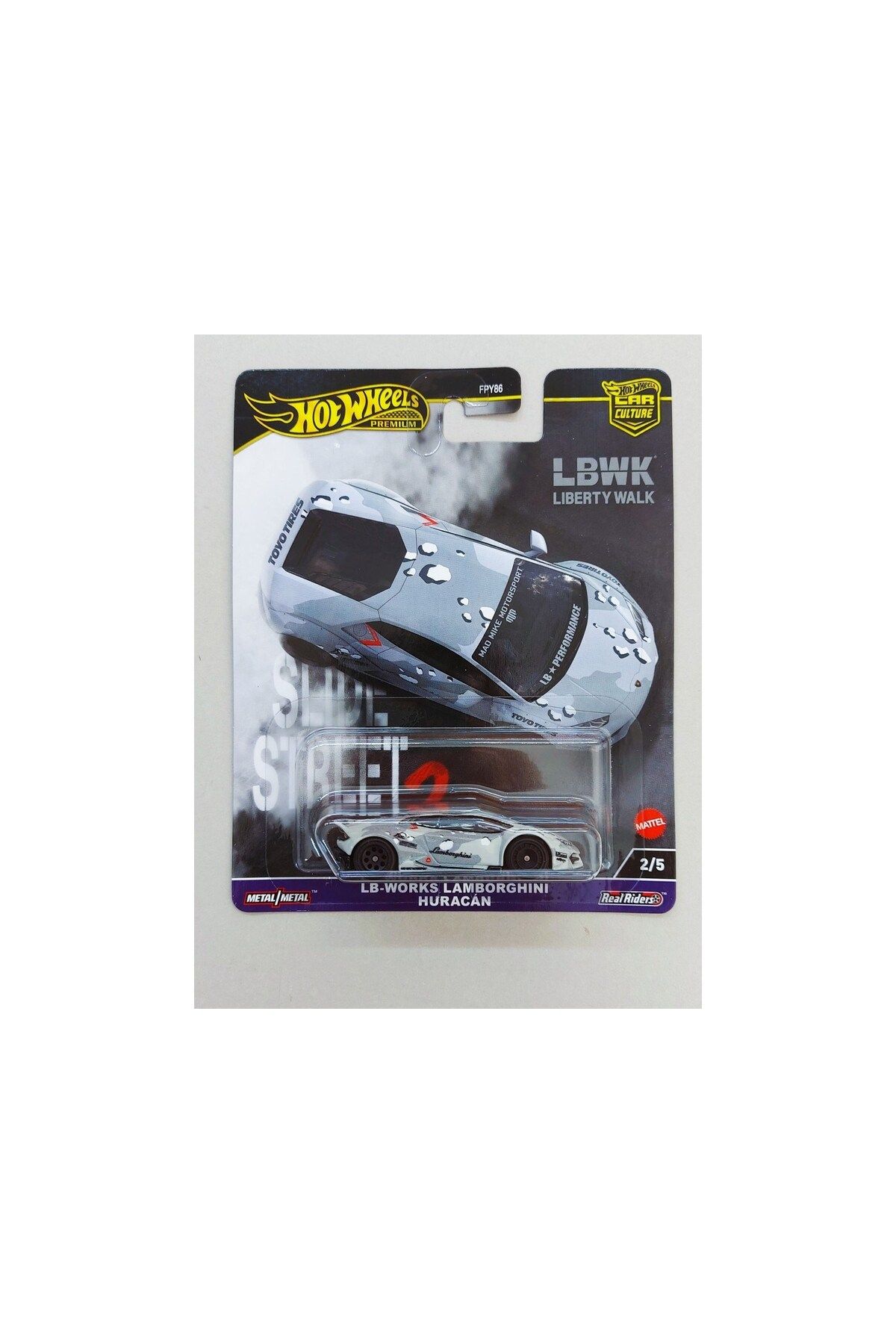 ماشین اسباب بازی SLIDE STREET 2 LB WORKS LAMBORGHINI HURACAN MODEL CAR HOT WHEELS
