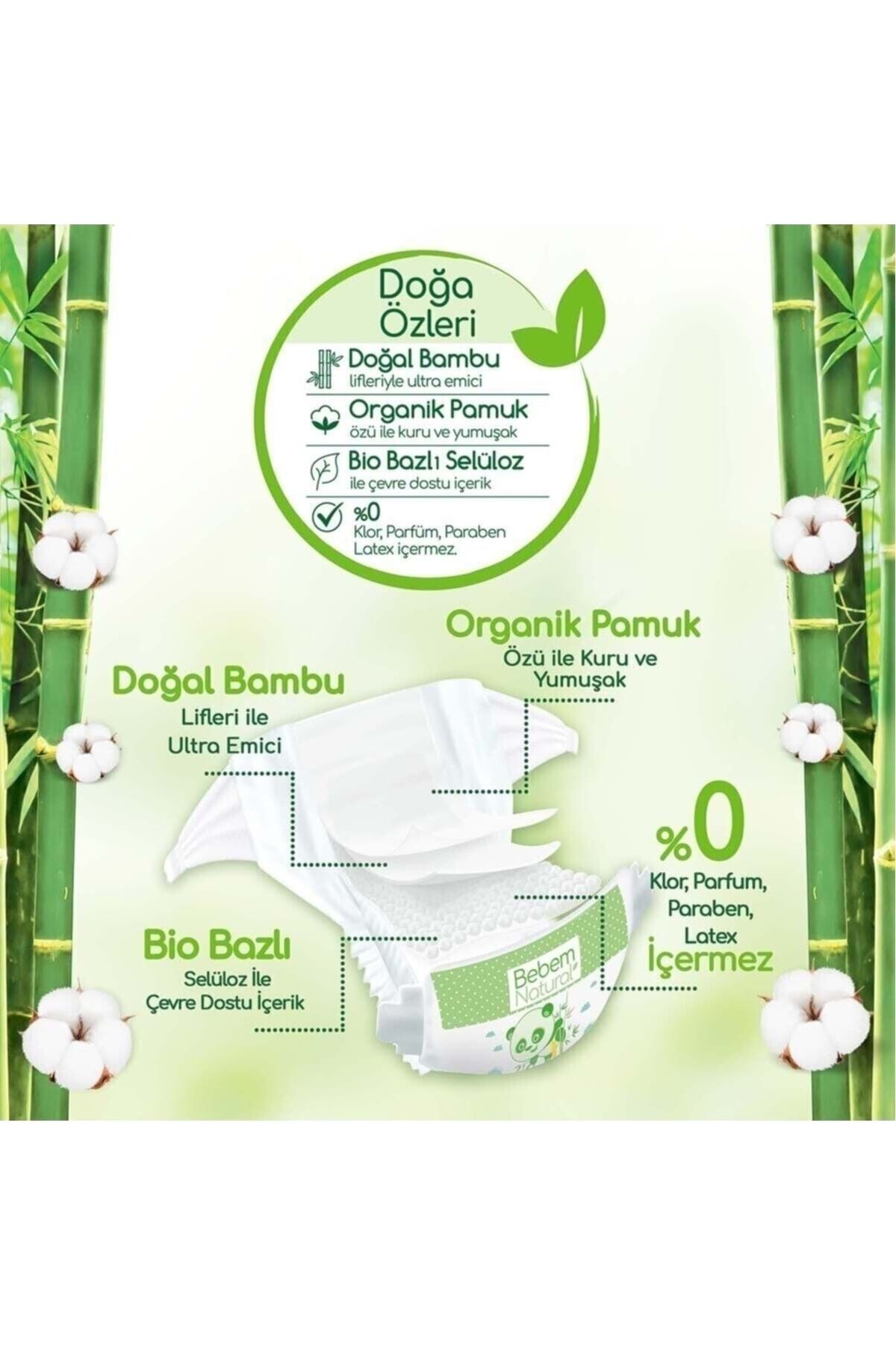 پوشک بچه بسته فرصت 1 سایز 2 5 کیلویی 64 عددی اورجینال Bebem Natural