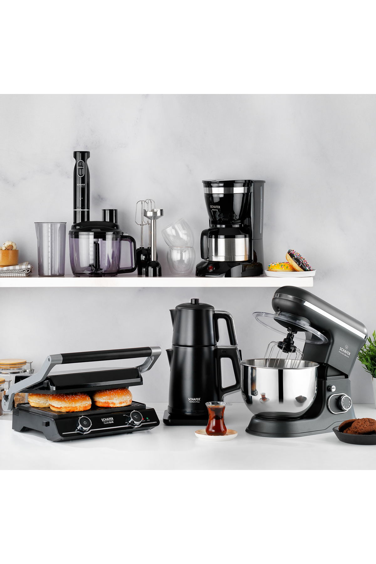 مخلوط کن شخصی CHEF BLEND MEGA BLENDER SET مشکی SILVER اورجینال Schafer