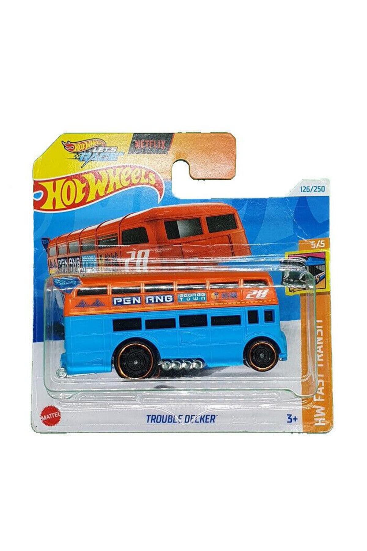 ماشین اسباب بازی DECKER TROUBLE CARS HTD46 هات ویلز اورجینال HOT WHEELS