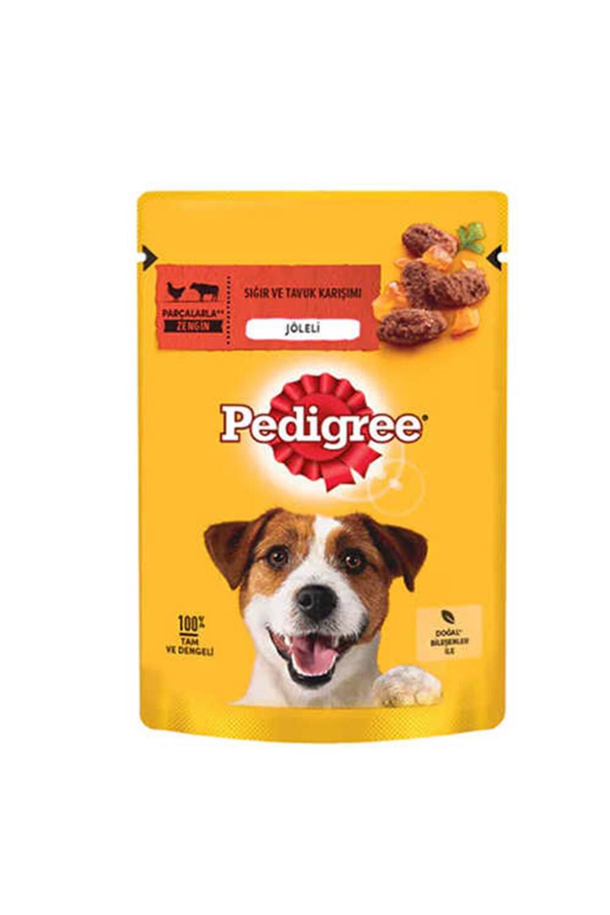 پوچ غذای سگ بالغ با گوشت گاو و مرغ، ۱۰۰ گرم پدیگری Pedigree