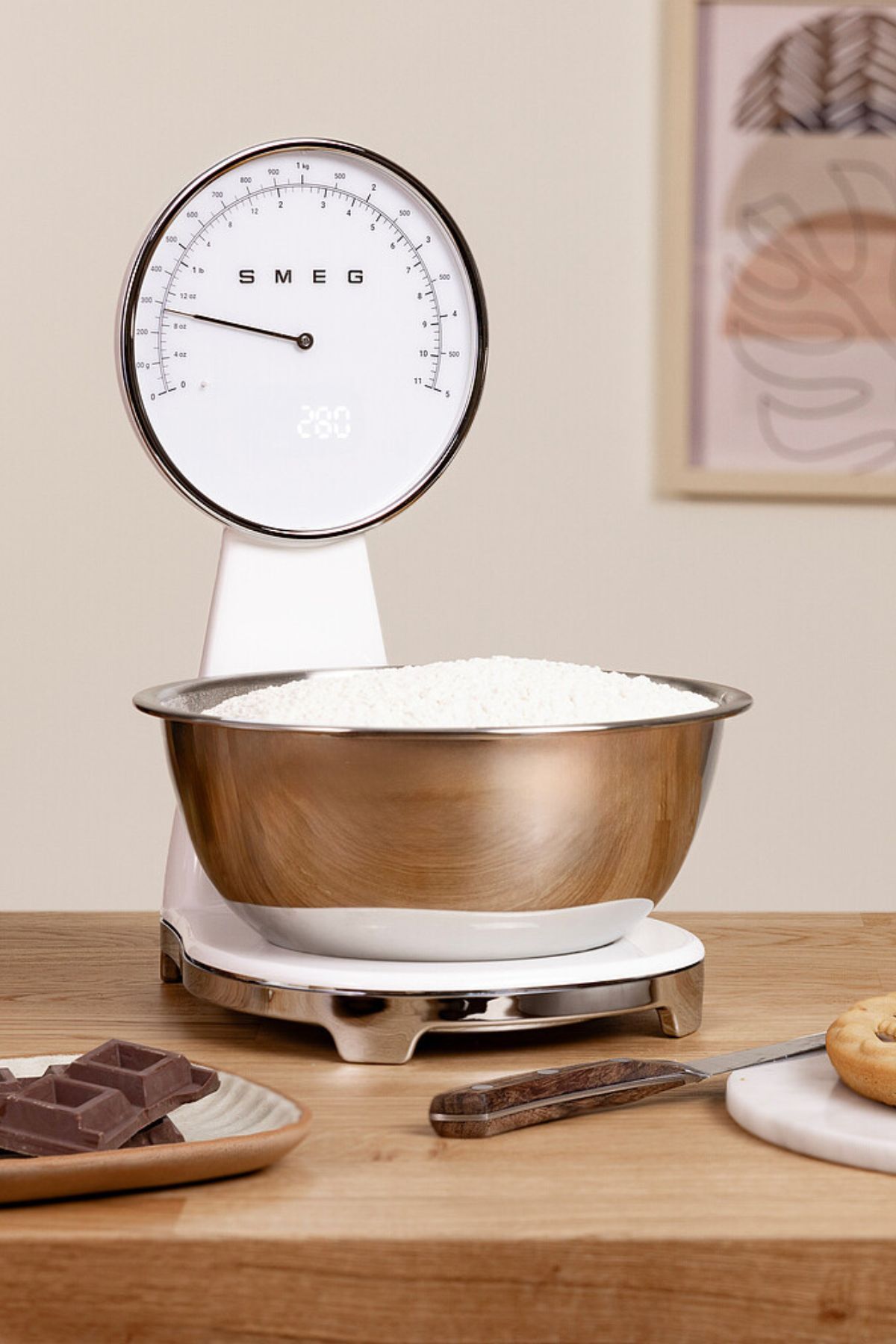 ترازو آشپزخانه ترازوی سفید اورجینال Smeg