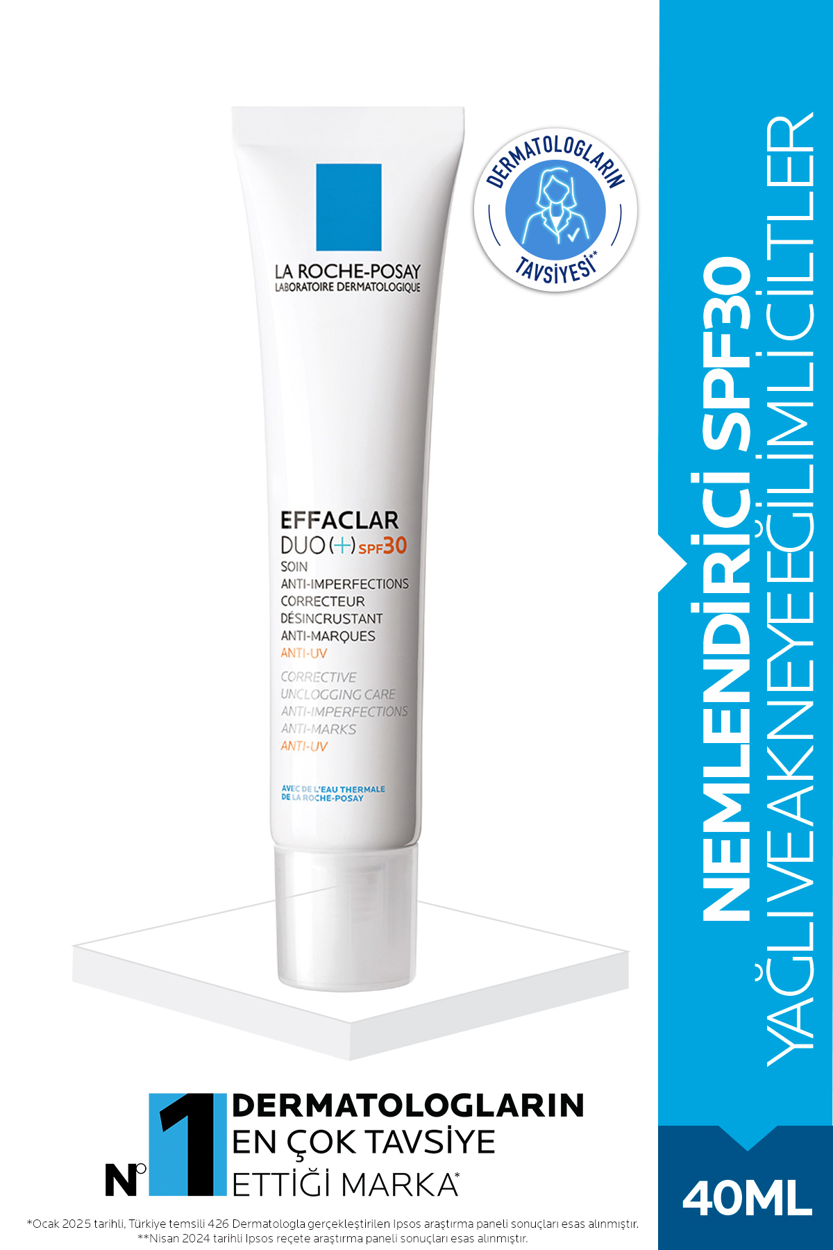 La Roche Posay مرطوب کننده ضد آفتابی با SPF30 برای پوست چرب و مبتلا به جوش 40 میلی لیتر