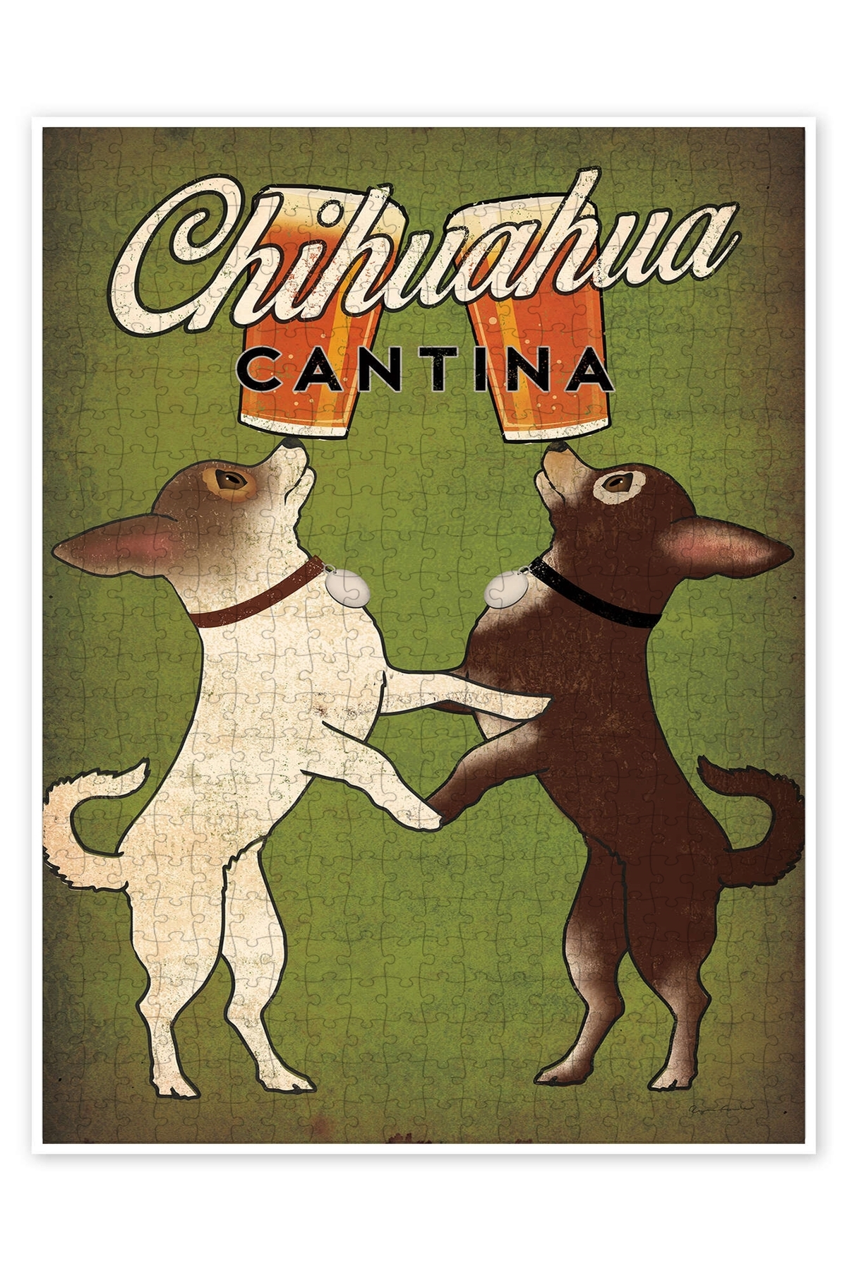 پازل CHIHUAHUA CANTEEN 500 PIECE PUZZLE CAT DOG با تم طبیعت و حیوانات جنگل از ترکیه Jeronkarji