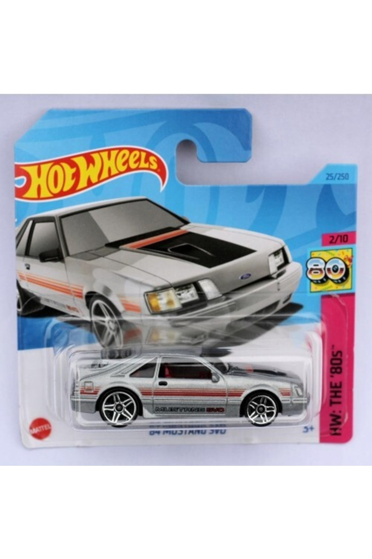 ماشین اسباب بازی HOTWHEELS SINGLE CARS 84 MUSTANG SVO HKG80 هات ویلز اورجینال HOT WHEELS