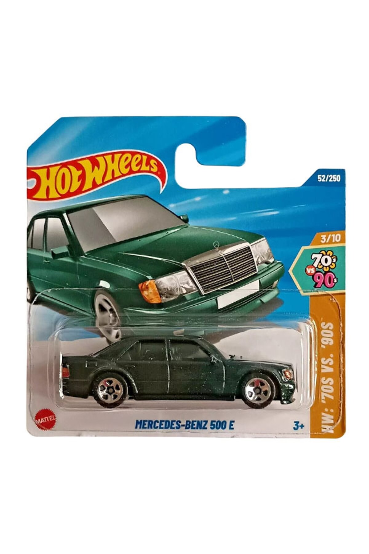 ماشین اسباب بازی مرسدس 500E مورد جدید سبز هات ویلز اورجینال HOT WHEELS