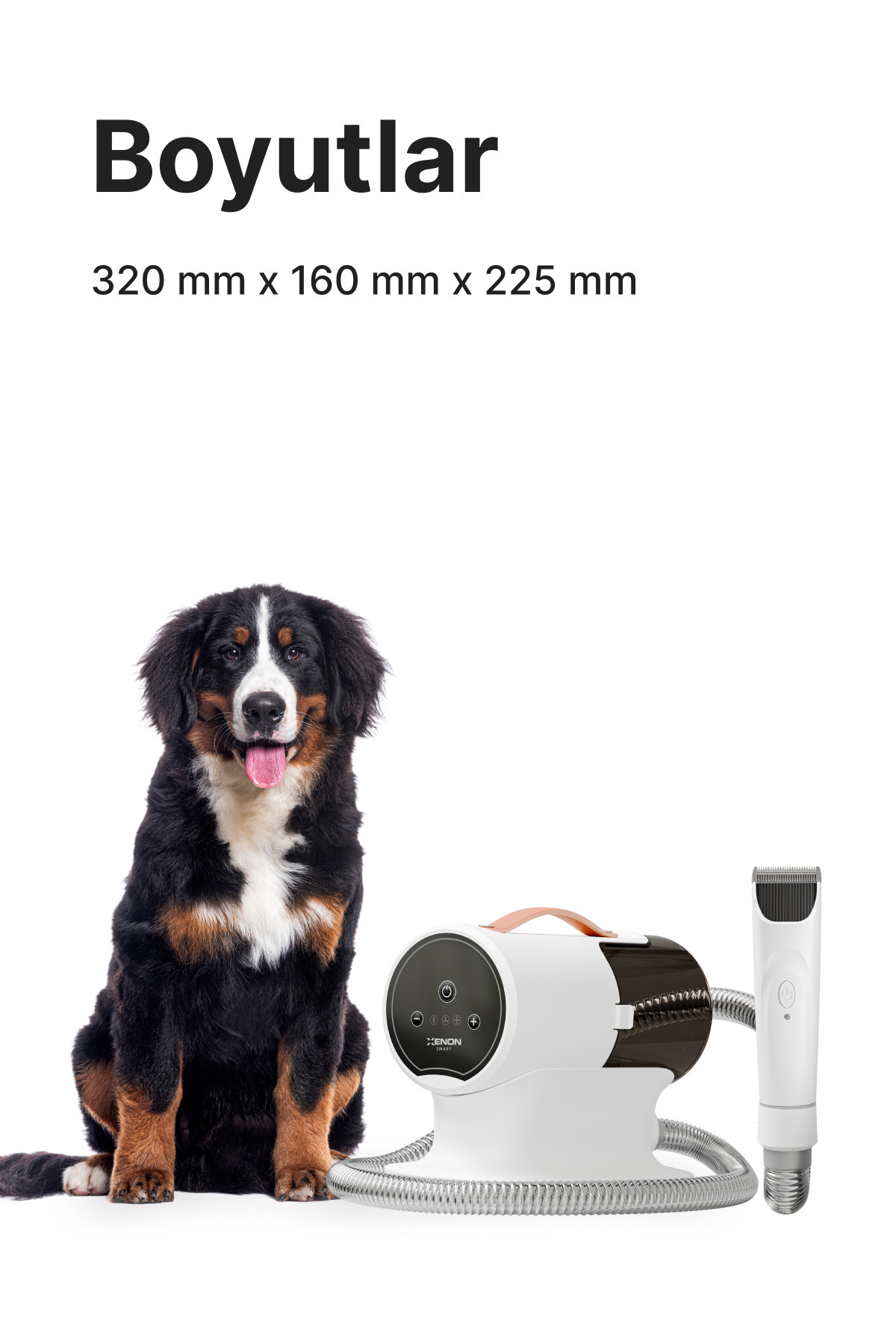 ست اصلاح و مراقبت سگ و گربه زنون اسمارت Xenon Smart مدل X6301، شامل ماشین اصلاح، پرزگیر فیلتر‌دار و برس