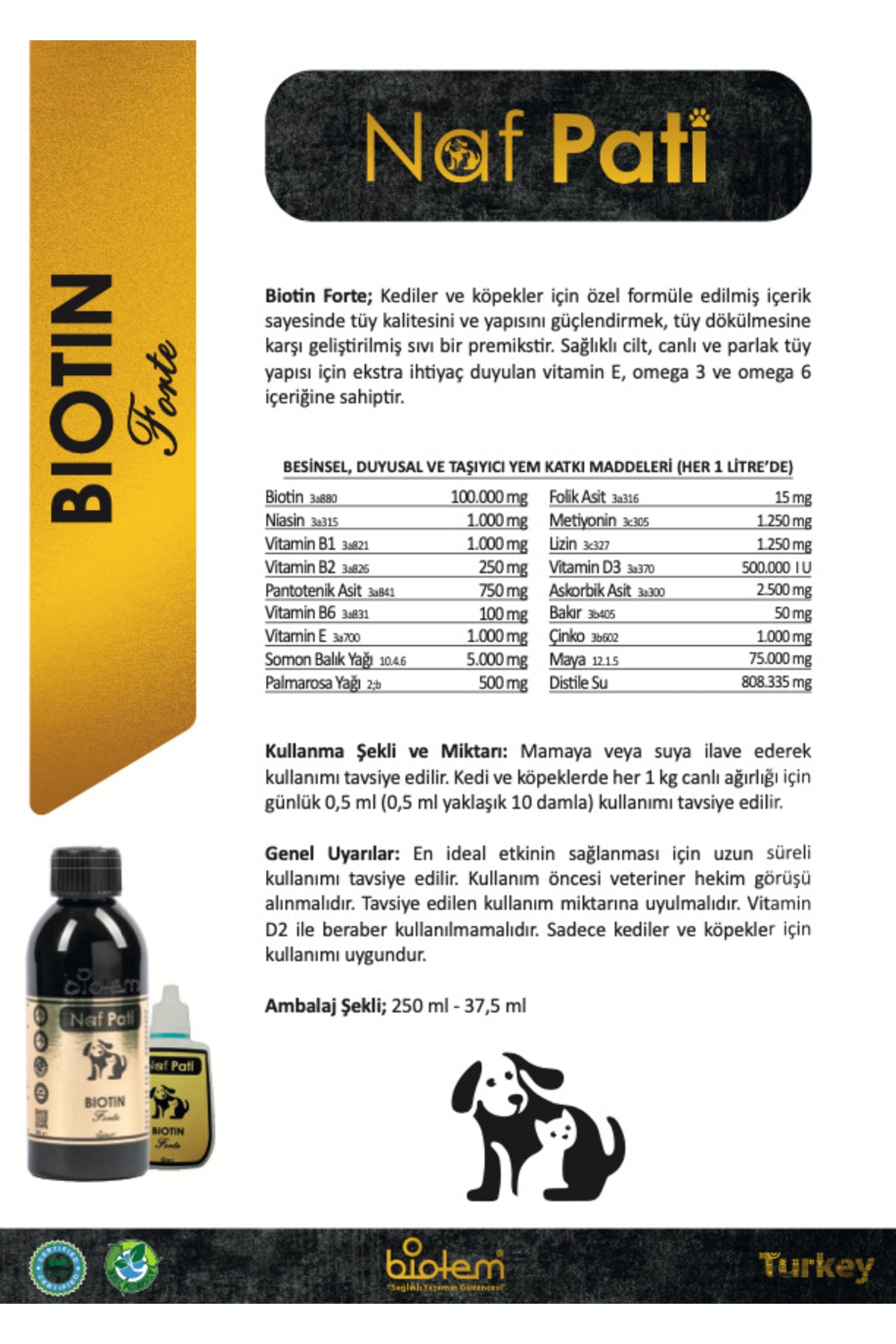 قطره مراقبت از مو و ناخن Biotin Forte ۲۵۰ میلی‌لیتر ناف پاتی Naf Pati
