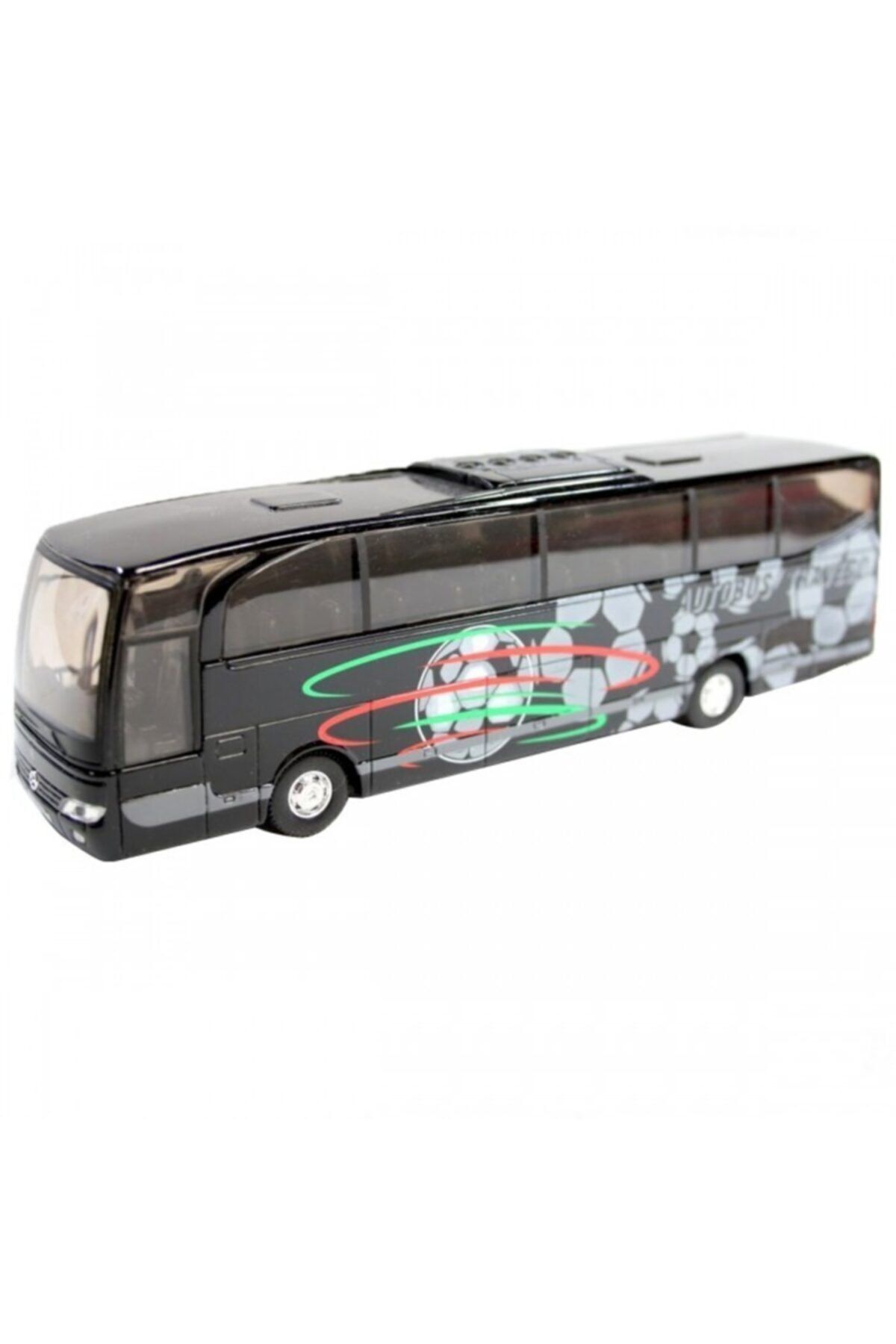 مدل خودرو 1:60 مقیاس مرسدس بنز TRAVEGO DIE CAST METAL BUS مشکی اورجینال Genel Markalar