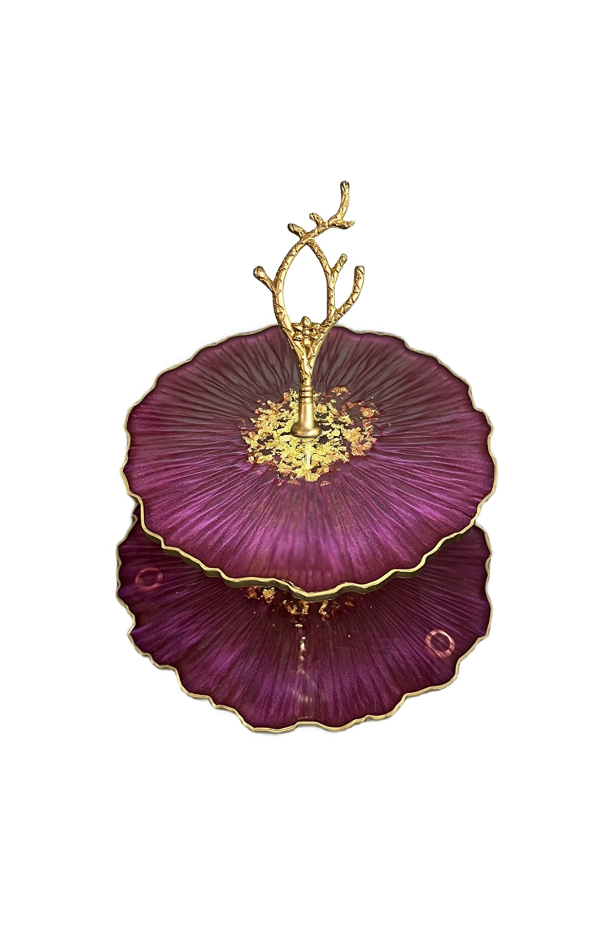فیگور پایه اپوکسی 2 طبقه میوه کاپ کیک و کانکتور طلا از ترکیه Getshop Alışveriş Pazarı