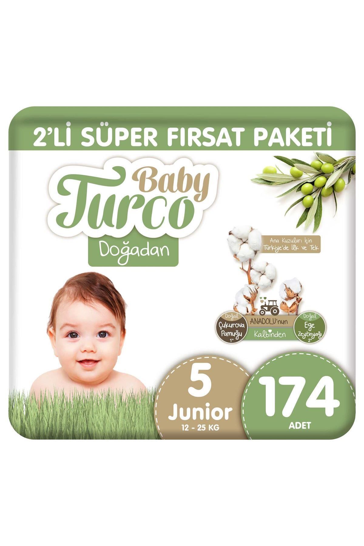 پوشک بچه بسته دوغادان سوپر دیل 2 عدد سایز 5 جونیور 174 اورجینال Baby Turco