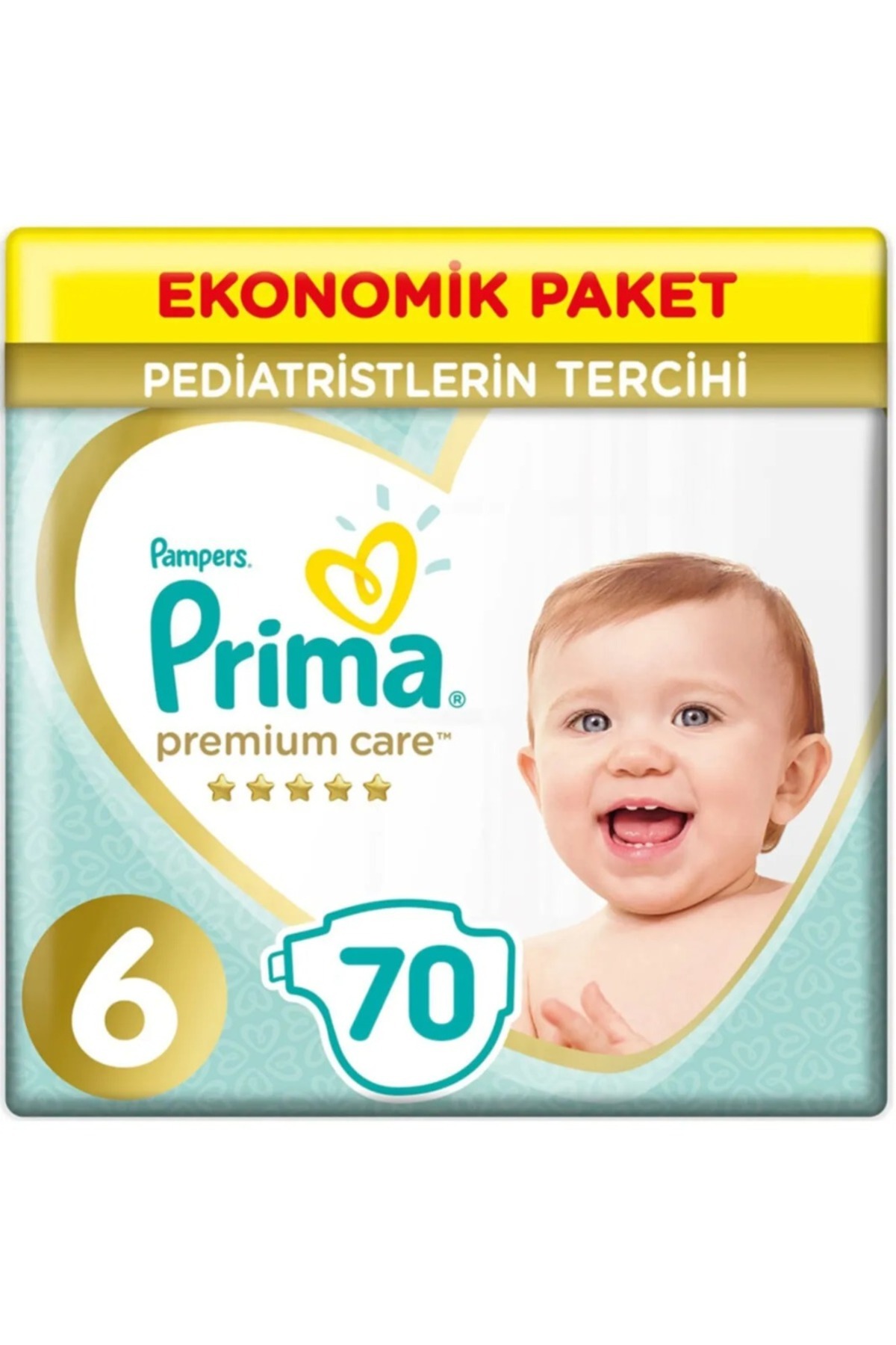 پوشک بچه BABY PREMIUM CARE سایز 6 NO JUNIOR 35 X2 70 عدد اورجینال Prima