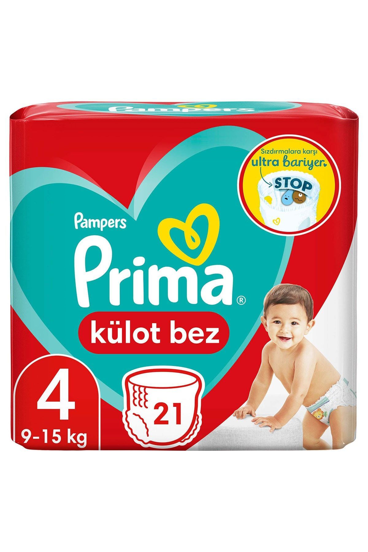 پوشک بچه شلوارک سایز 4 بسته 21 عددی ماکسی تک اورجینال Prima