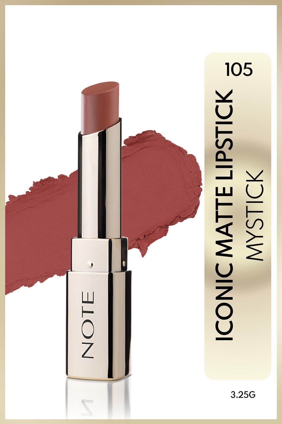 رژ لب مات و ماندگار 105 Mystick رنگ صورتی نوت کازمتیکس Note Cosmetics