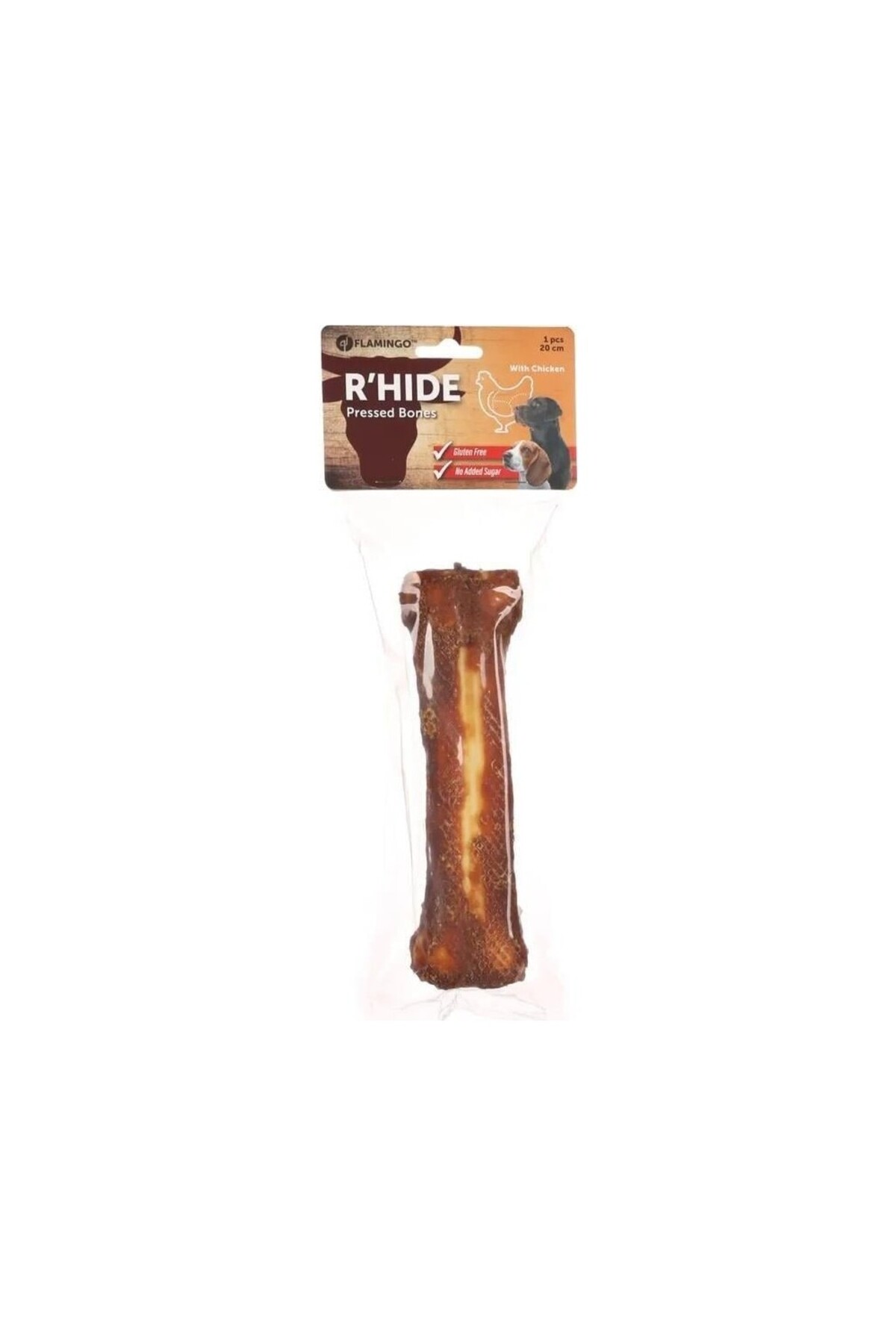 استخوان تشویقی سگ Rhide با روکش گوشت مرغ ۲۰ سانتی‌متری فلامینگو Flamingo
