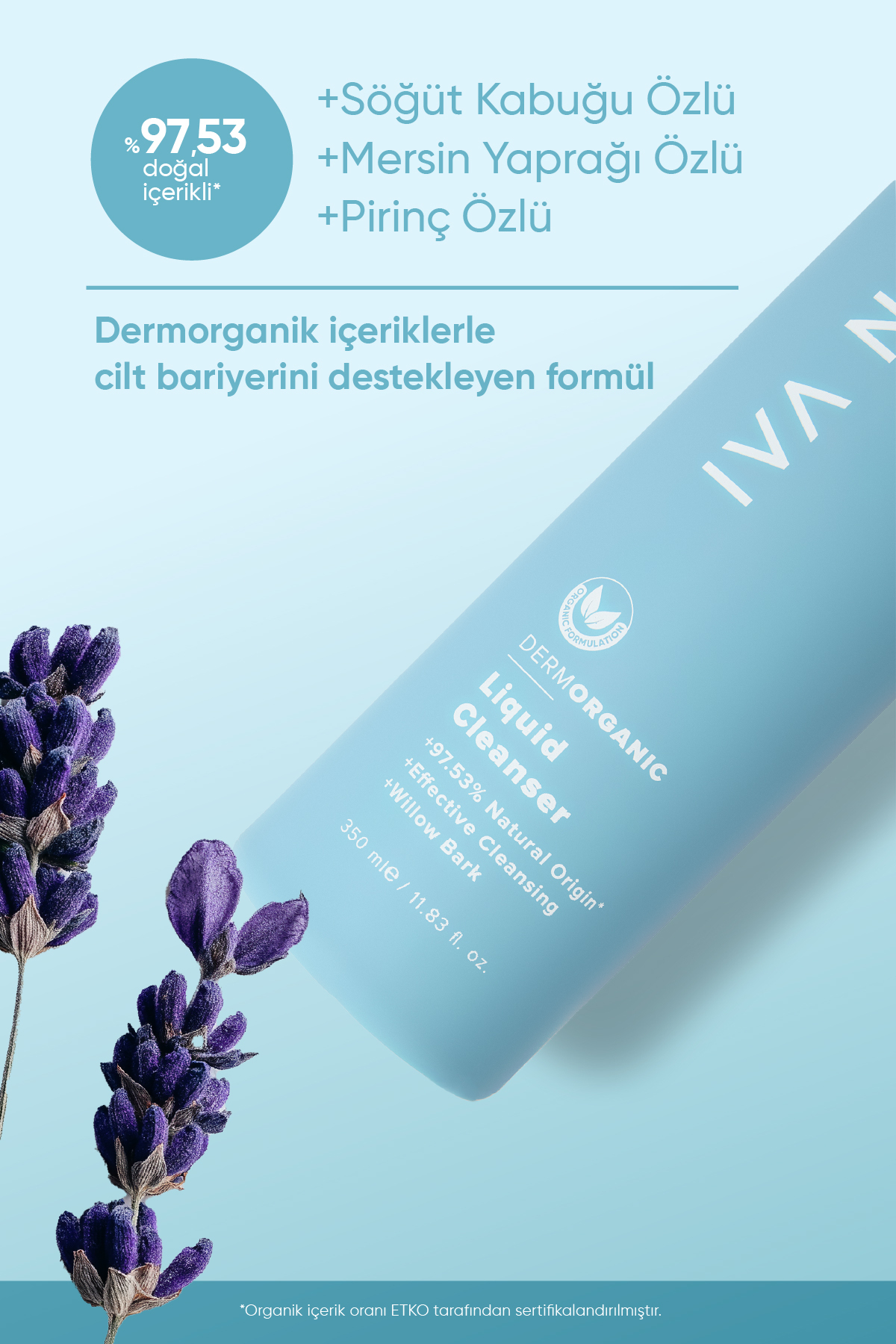 پاک کننده صورت ژل تمیز کردن 350 میل ارگانیک Iva Natura