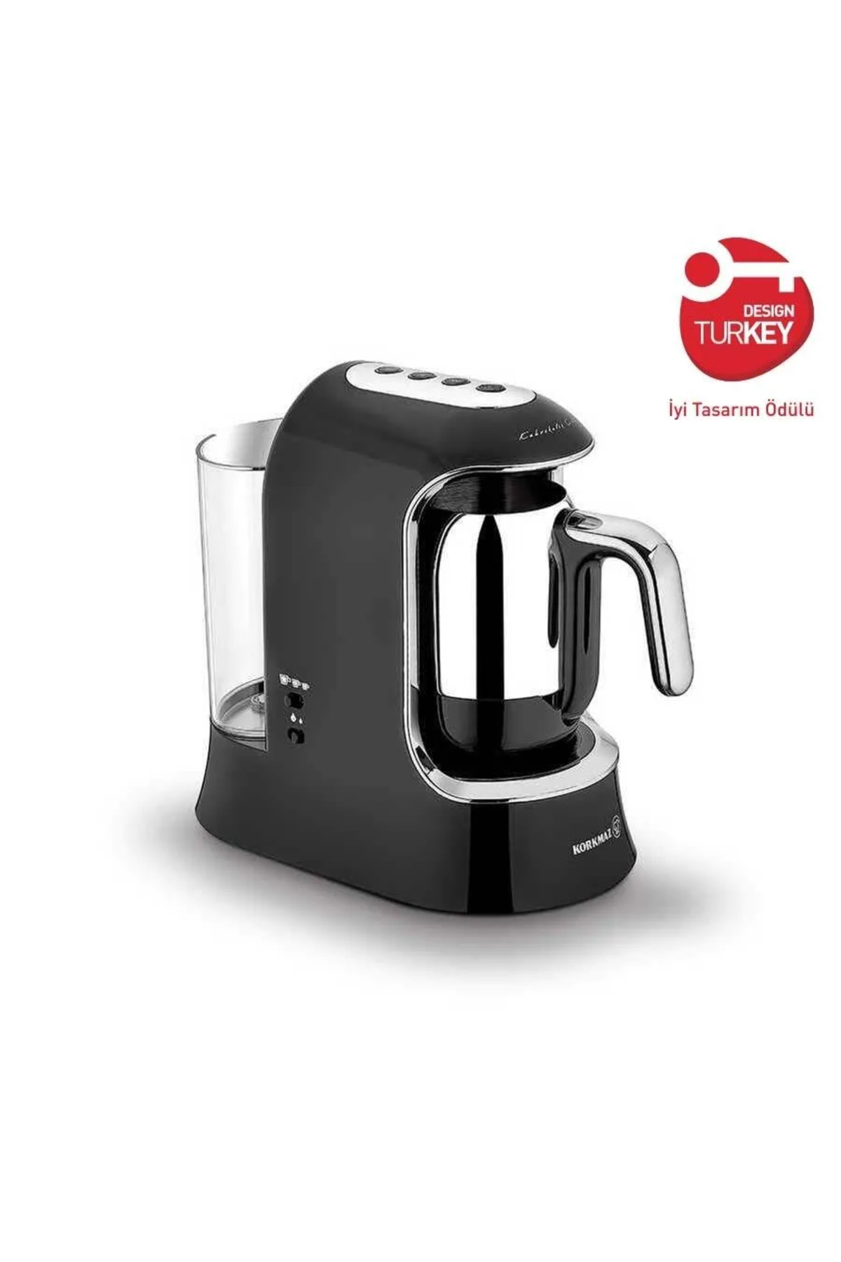 قهوه ساز ترک اتوماتیک KAHVEKOLIK AQUA مشکی CHROME A862 01 اورجینال KORKMAZ