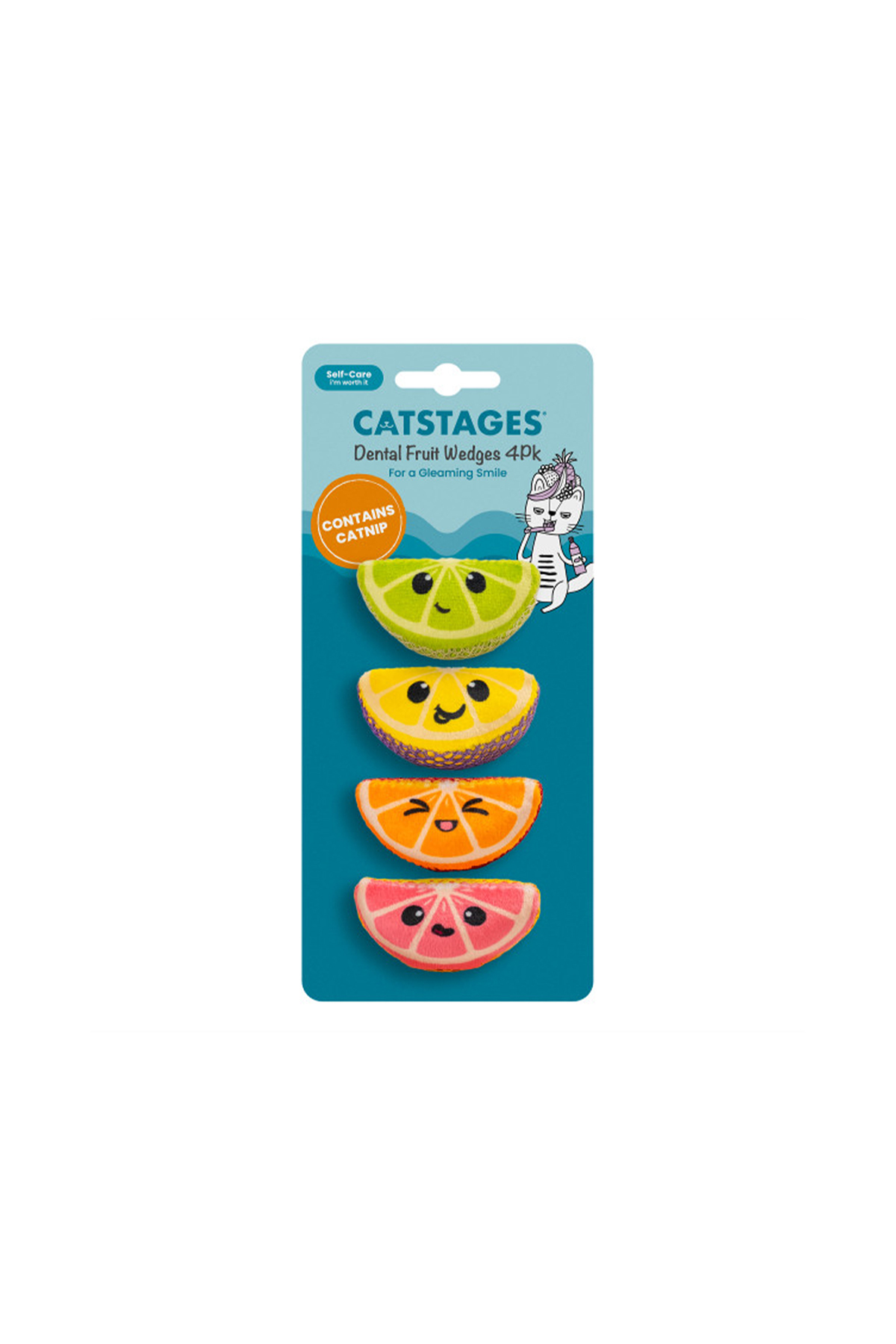 اسباب‌بازی گربه با کت‌نیپ، بسته ۴ عددی، اوت‌وارد هاند Outward Hound Catstages Fruit Wedges چندرنگ