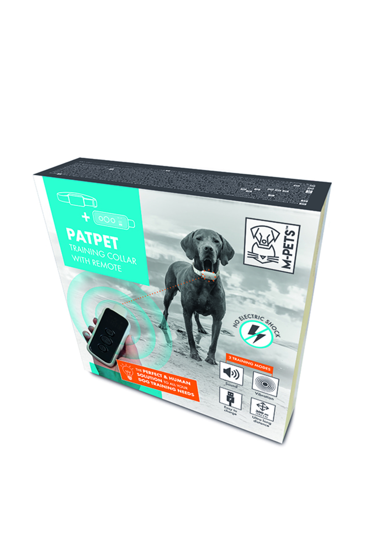 قلاده گردنی سگ ام‌پتس M-PETS Patpet، قابل تنظیم در ۸ سطح، مشکی، مدل 10823099