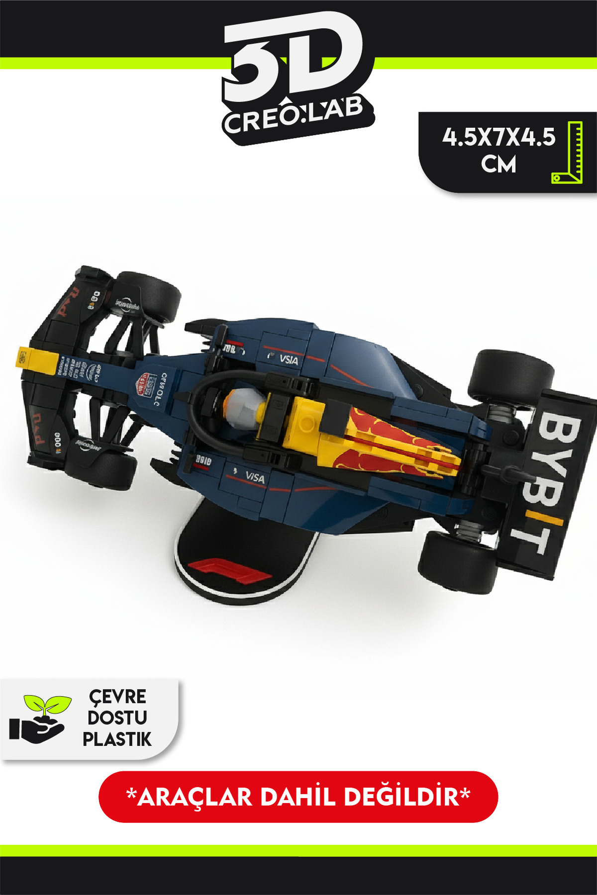 لگو و اسباب بازی های ساخت محور پایه تک نمایشگر با لوگوی LEGO F1 CR LFS004 از ترکیه 3Dcreo.lab