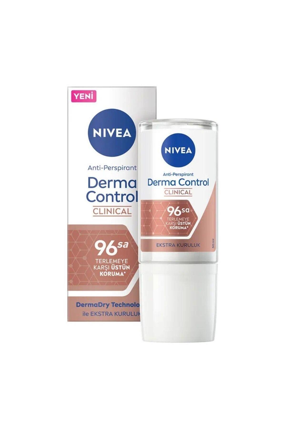 NIVEA ضد تعریق زنانه رول آنتی پرسپیرانت 50 میلی لیتری کلینیکال دارما کنترل 96 ساعته
